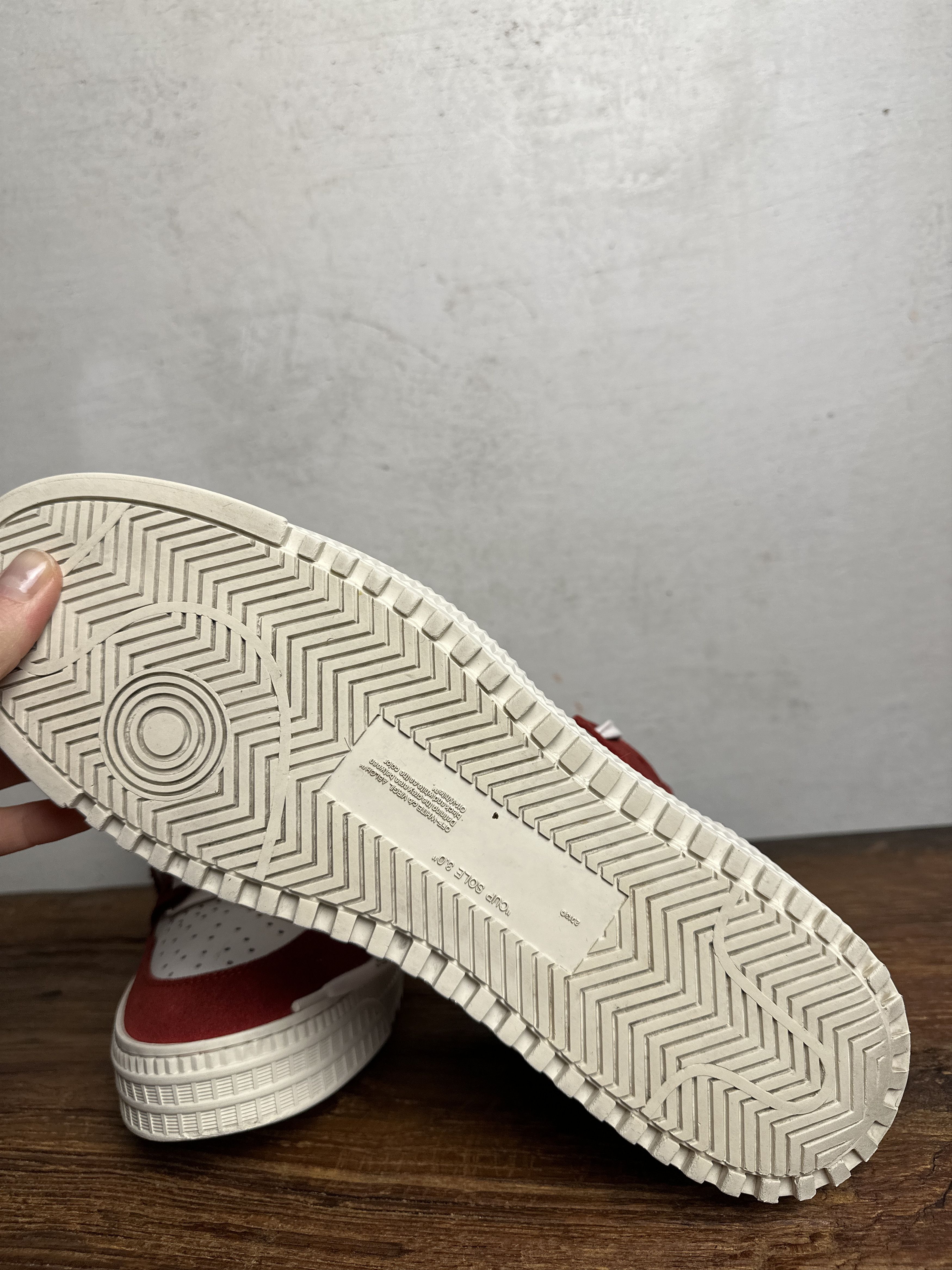Off-White Off-White Off-Court 3.0 Red White Suede High-Top Shoes Size US 11 / EU 44 - 10 Thumbnail
