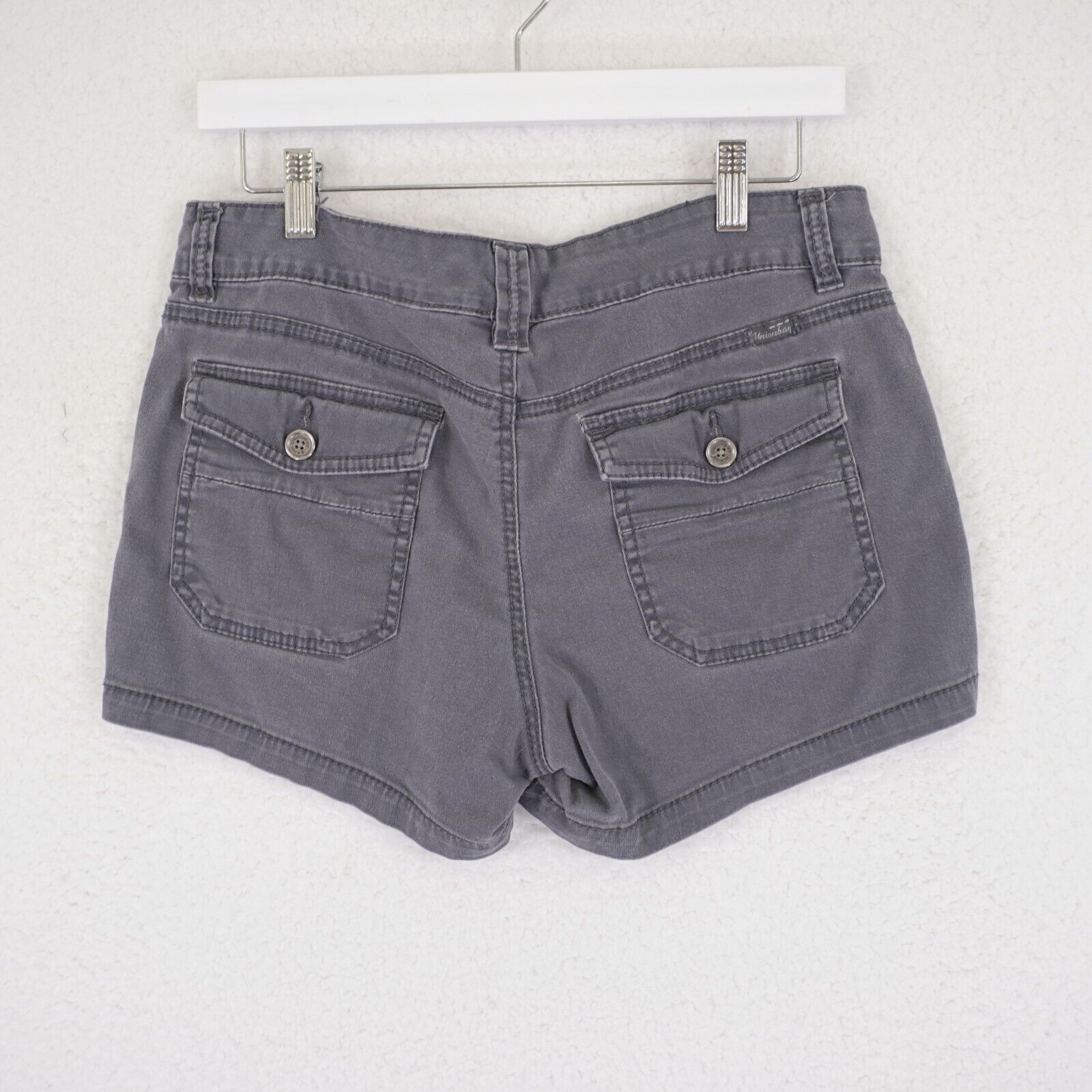 UNIONBAY Unionbay Gray Cotton Short Shorts 9 32/3.5 High Rise Cotton Size 30" / US 8 / IT 44 - 4 Thumbnail