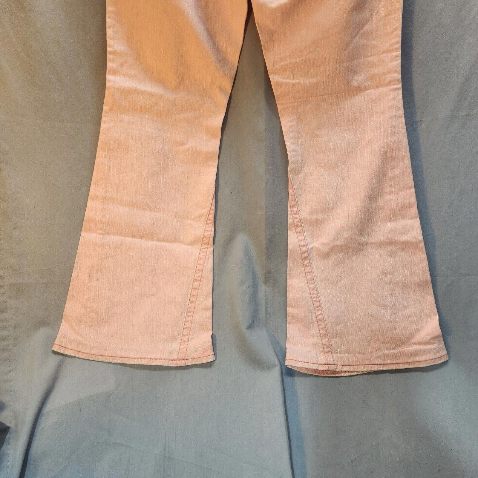 Designer Vintage London Jean Stretch Pink Flare Legged Jeans Size 12 Size 34" / US 12 / IT 48 - 6 Thumbnail