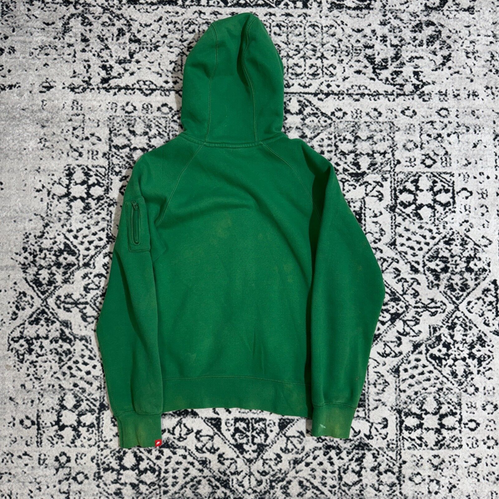 Nike × Vintage Vintage Nike Green Cotton Hoodie Zip Size S MA-1 Pocket Size US S / EU 44-46 / 1 - 10 Thumbnail