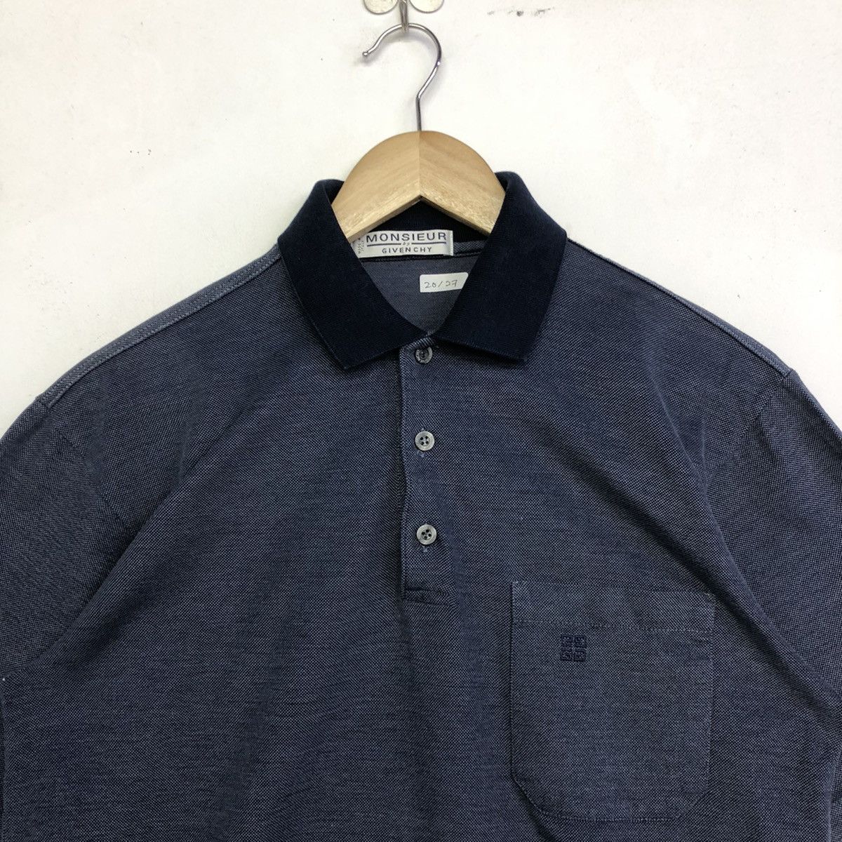 Givenchy × Vintage Vintage Givenchy Monsieur Polo Pocket Shirt Size US M / EU 48-50 / 2 - 3 Thumbnail