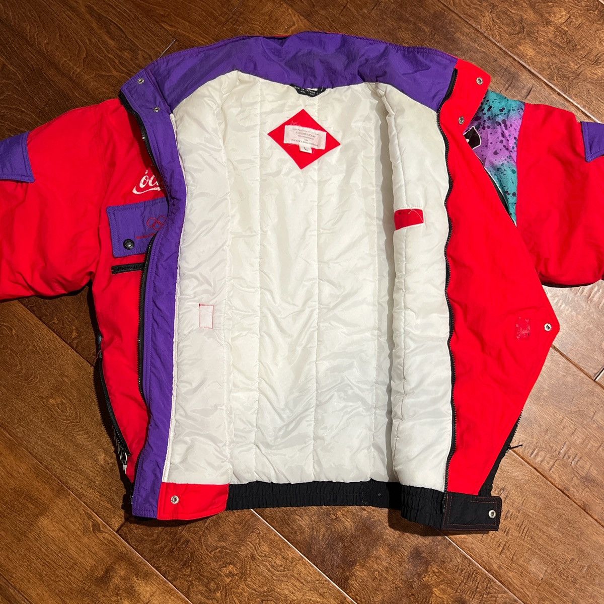 Coca Cola × Vintage Vintage Coca Cola 1992 Winter Olympic Ski Jacket Size US L / EU 52-54 / 3 - 3 Thumbnail