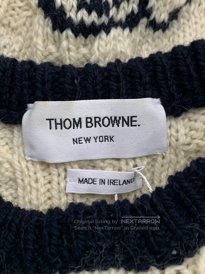 Thom Browne Thom Browne Black and White Printed Knit Vest Size US XS / EU 42 / 0 - 4 Thumbnail