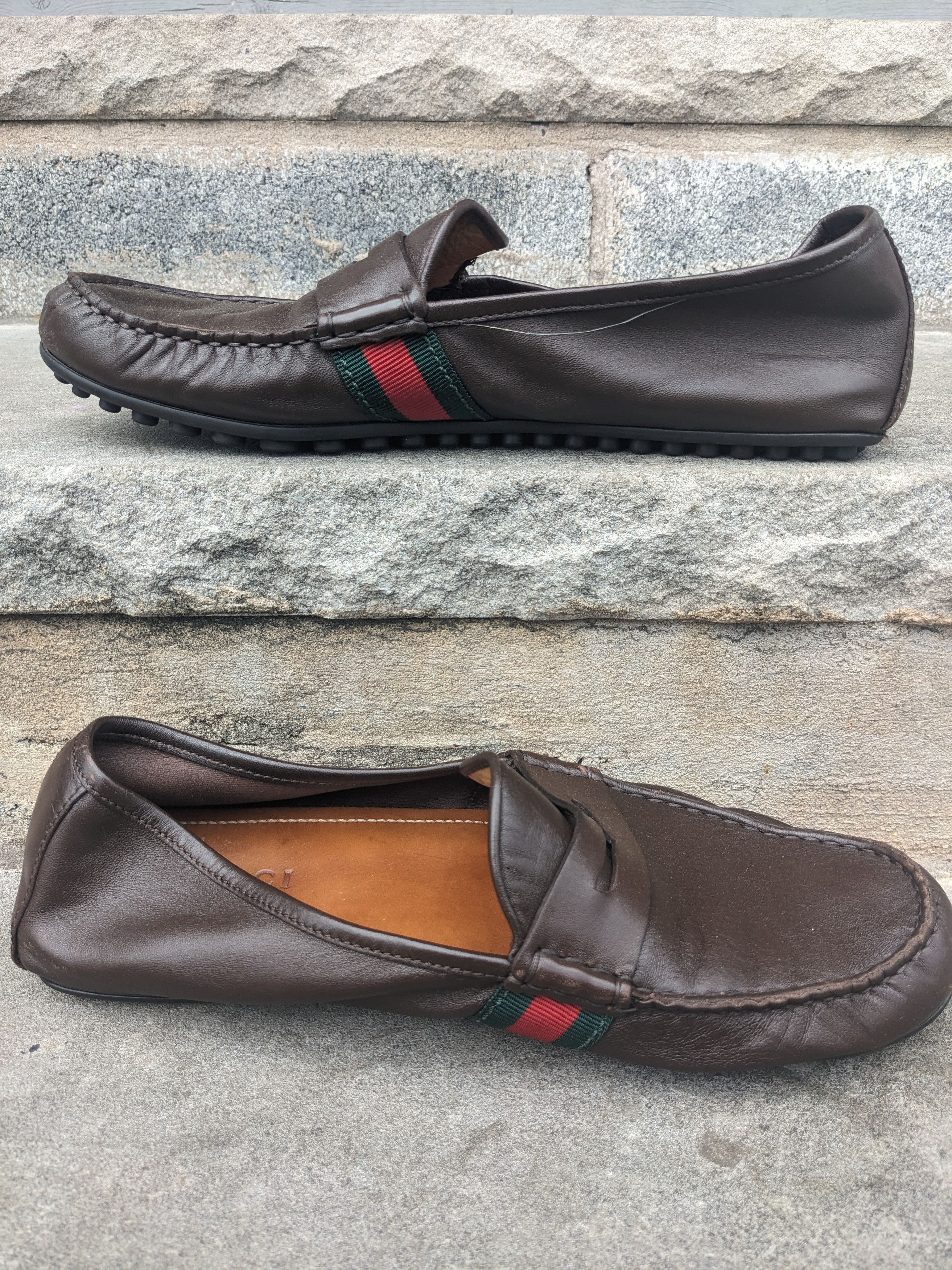 Designer × Gucci Gucci Mens Nappa Moorea Pesante Driving Loafers Size 9 Size US 9 / EU 42 - 2 Thumbnail