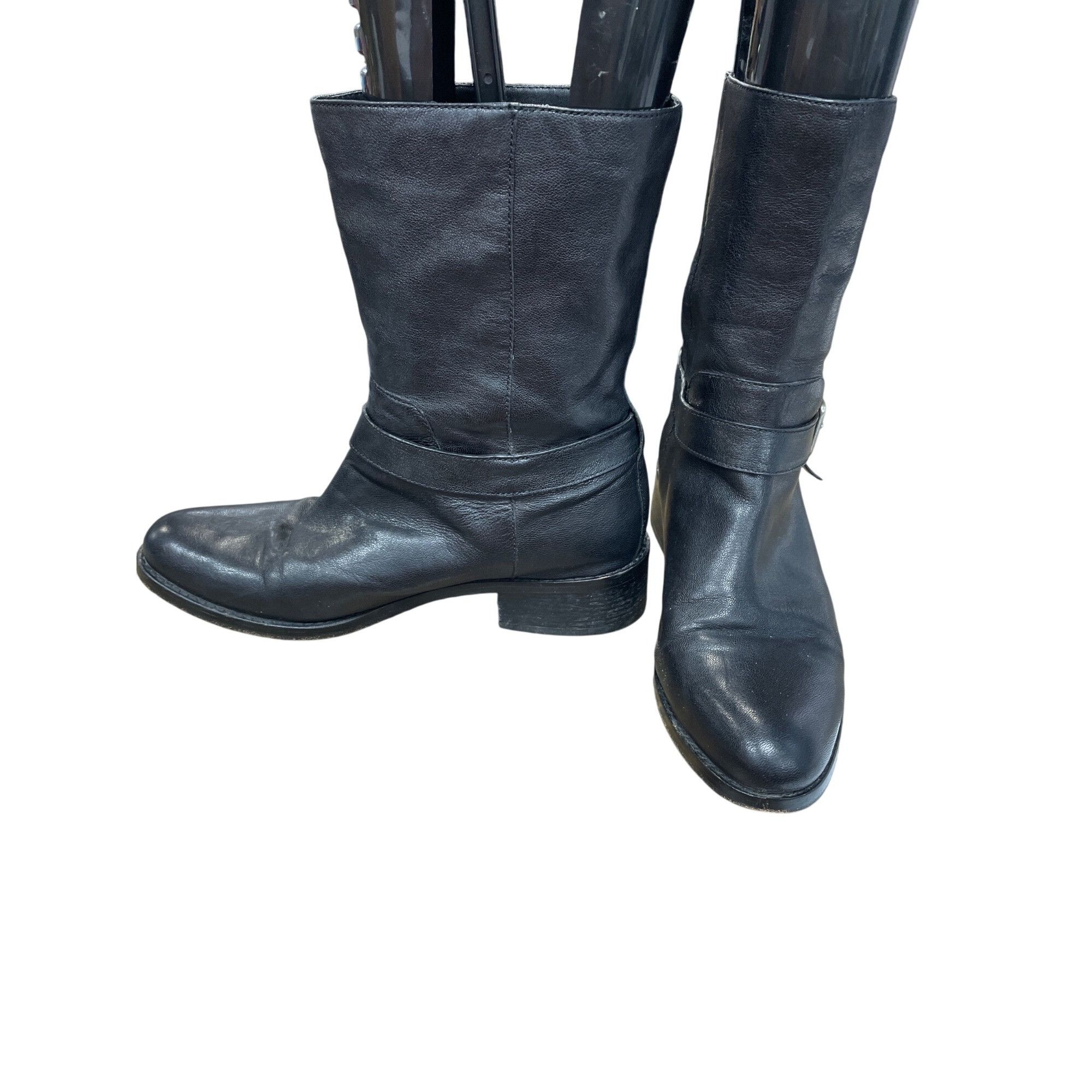 Cole Haan Cole Haan Grand Womans Black Leather Mid Calf Line Boots Sz Size US 8.5 / IT 38.5 - 2 Thumbnail