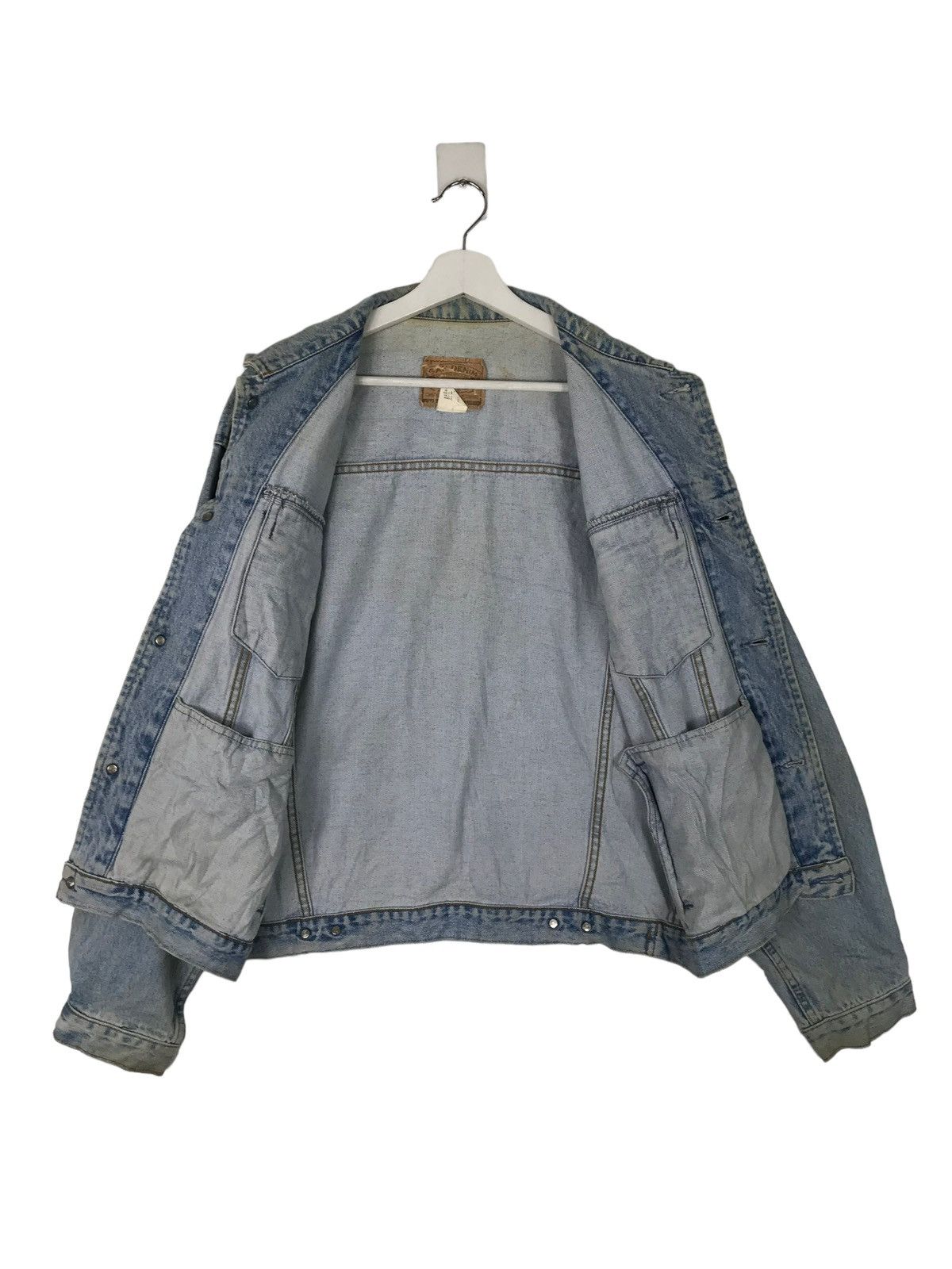 Gap 💥 1990s VINTAGE GAP FLARE DYED DENIM TRUCKER JACKET Size US L / EU 52-54 / 3 - 7 Thumbnail