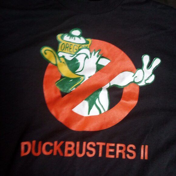 Hanes Vintage Duckbusters 2 Oregon Ducks Beavers Parody T-Shirt Size US L / EU 52-54 / 3 - 1 Thumbnail
