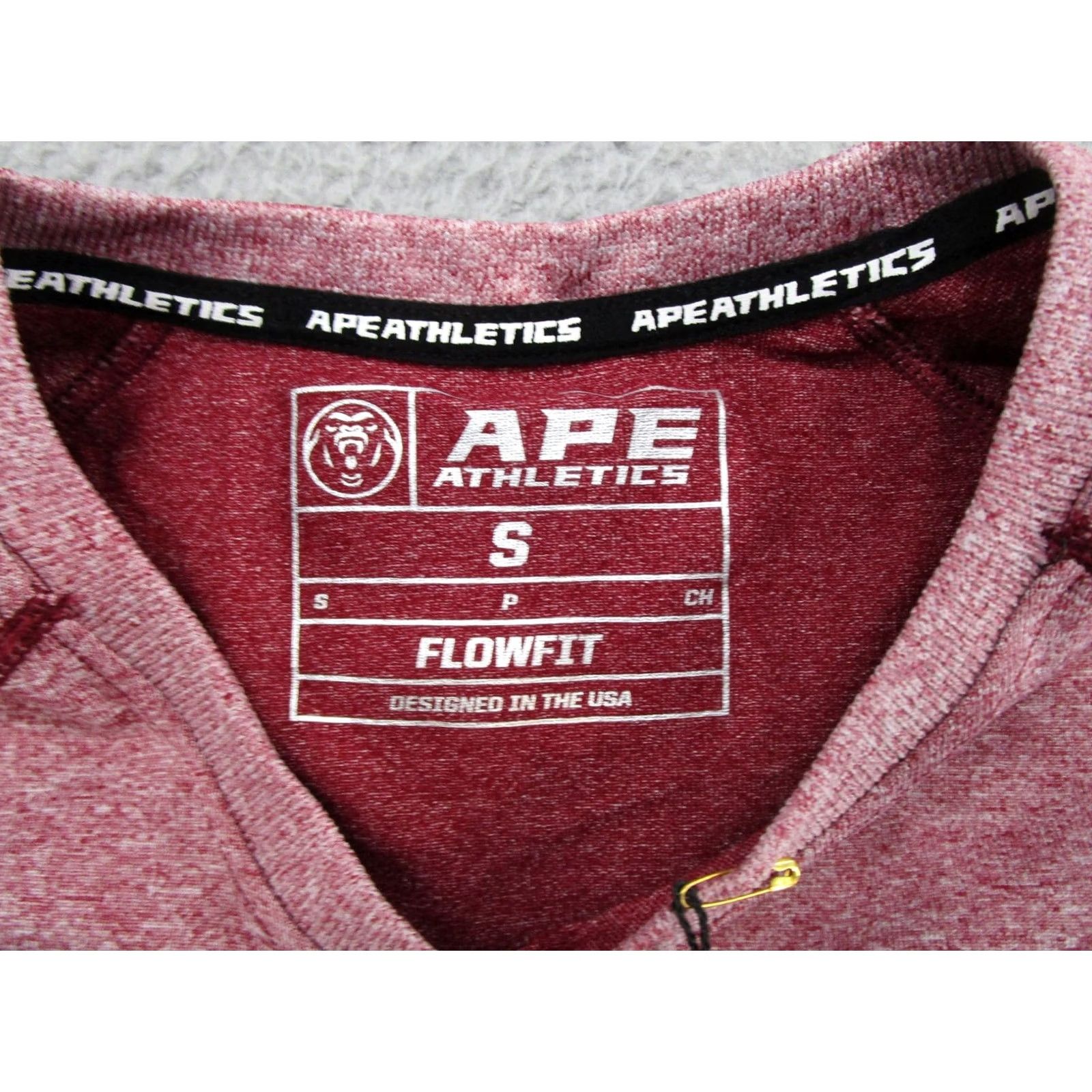 Vintage Ape Athletics Mens Red Workout Weight Stretch Flowfit Performance Shirt SZ S NEW Size US S / EU 44-46 / 1 - 3 Thumbnail