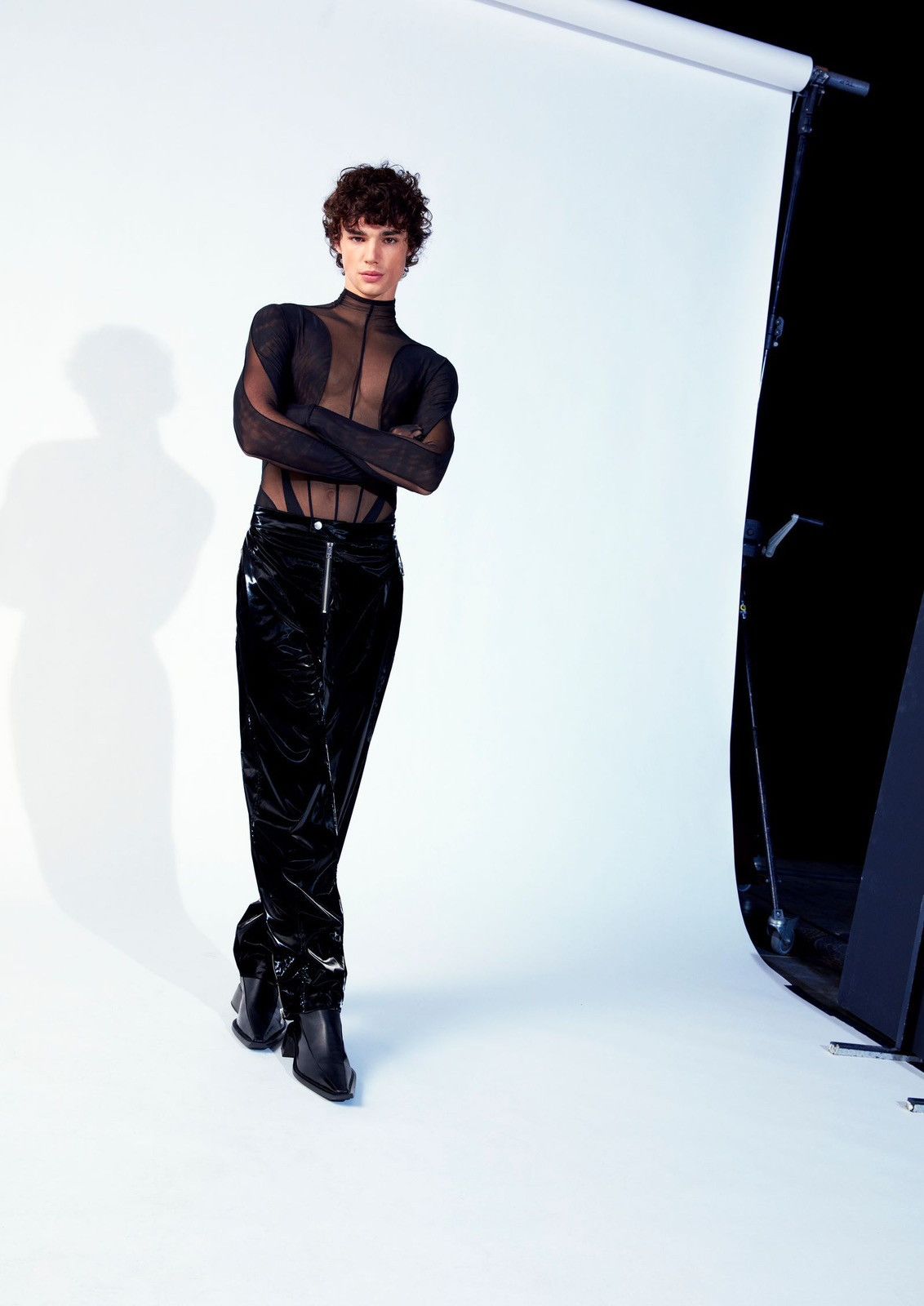 H&M × Mugler × Thierry Mugler Mugler H&M biker pants Size US 33 - 2 Thumbnail