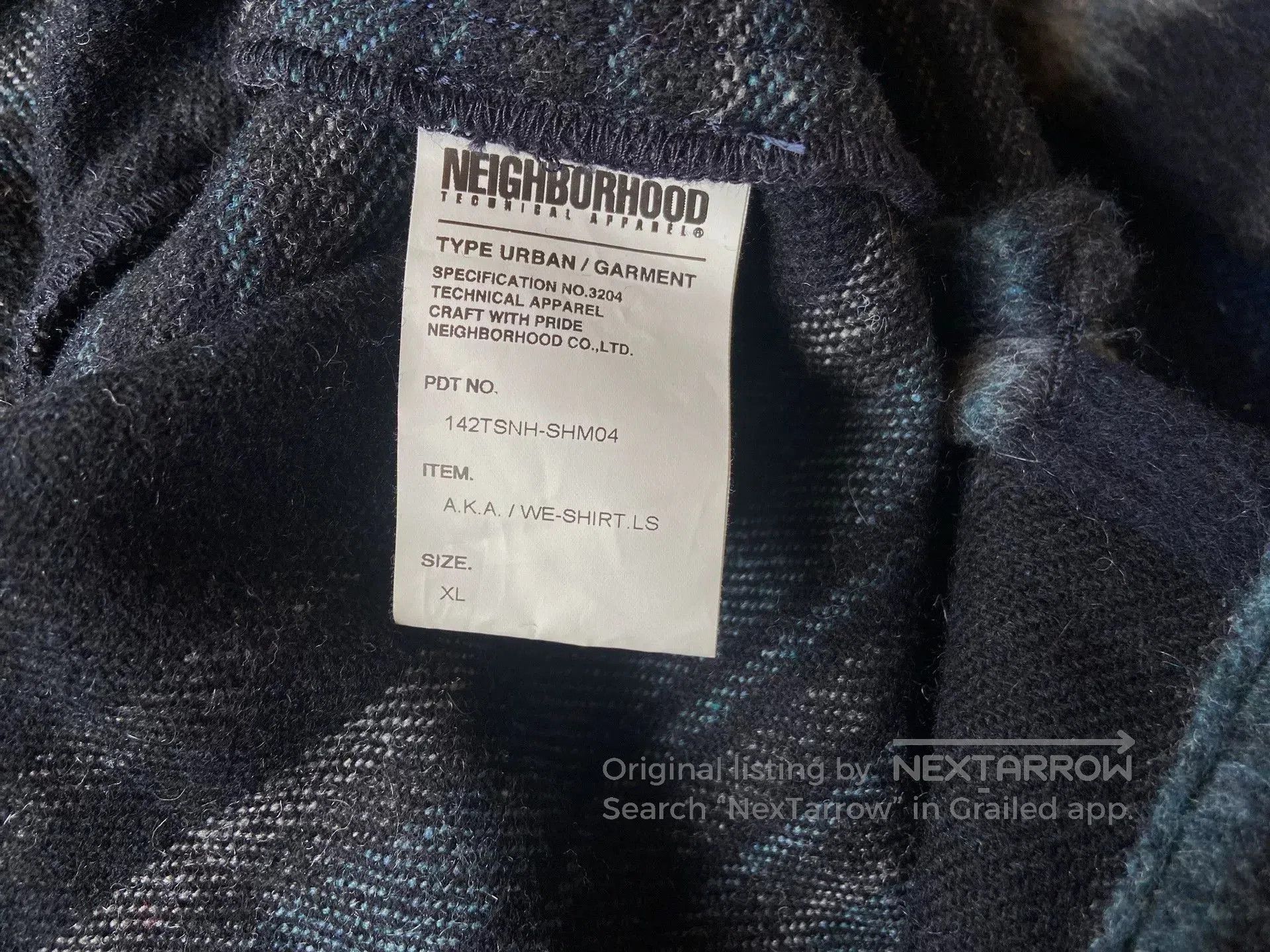 Neighborhood neighborhood embroidered wool hoodie sweatshirt. Size US XL / EU 56 / 4 - 7 Thumbnail