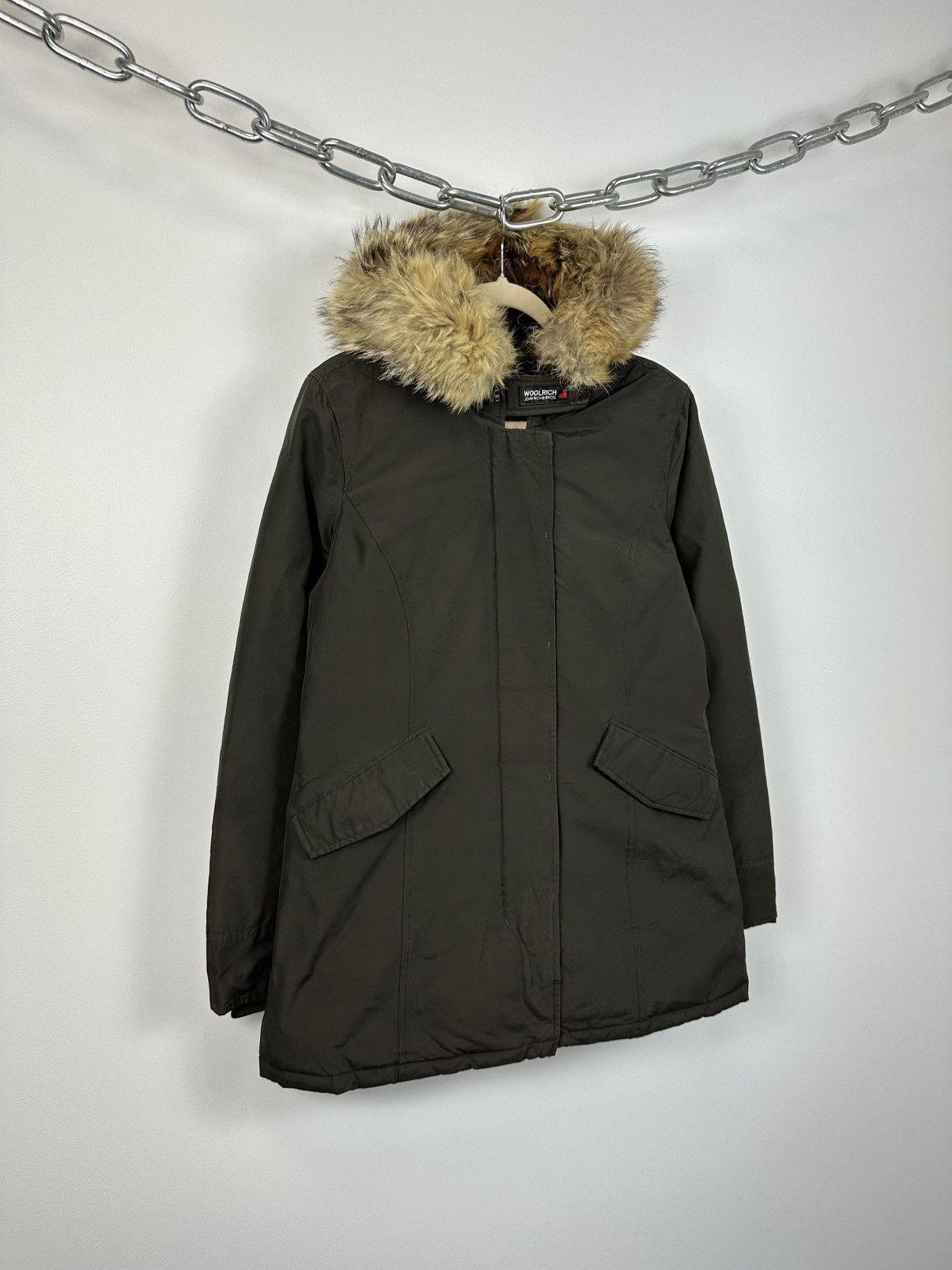 Woolrich Woolen Mills Vintage Woolrich Women's Real Fur Down Arctic Parka Jacket Size L / US 10 / IT 46 - 3 Thumbnail