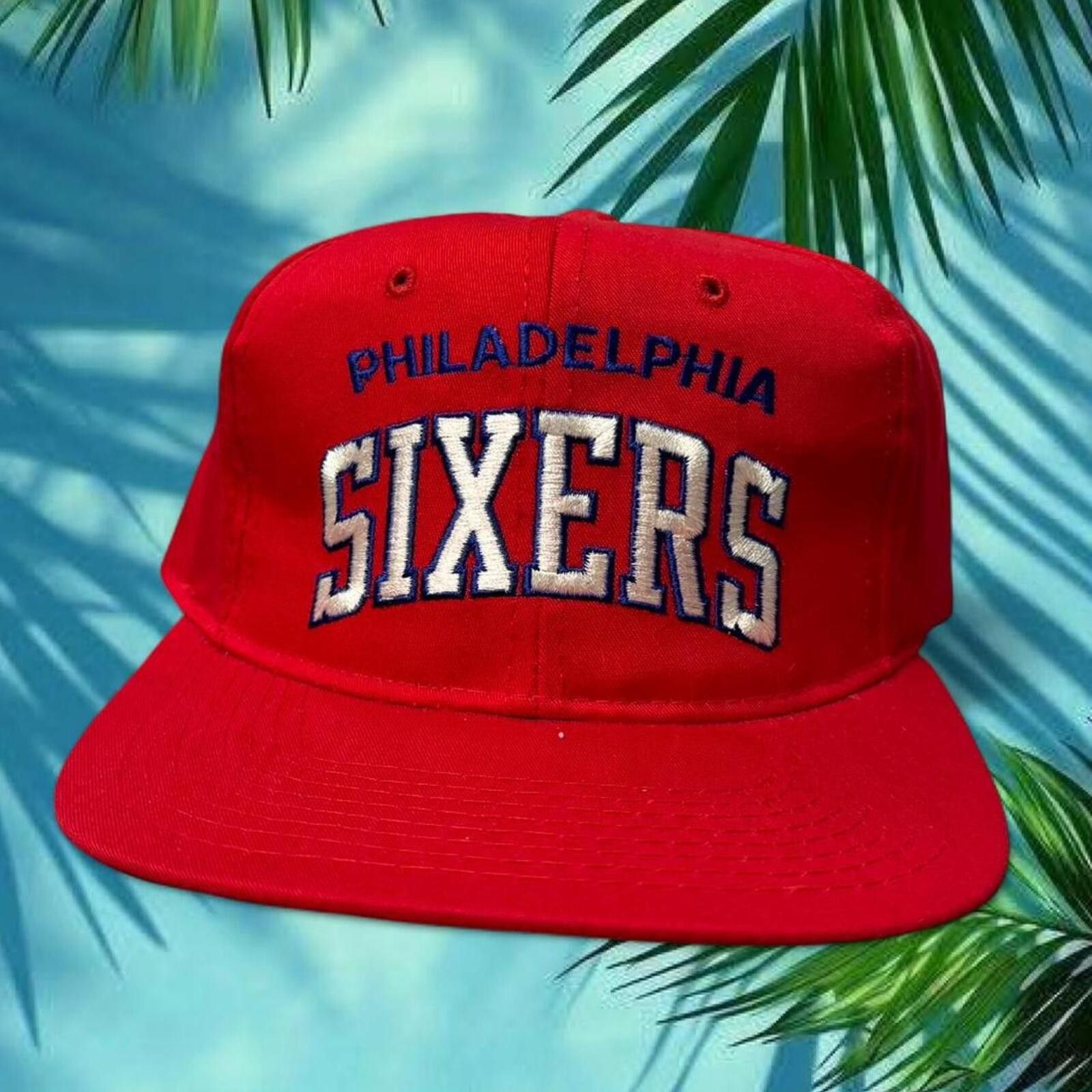 Starter Vintage 90s Philadelphia Sixers Arch Spell Out Starter Size ONE SIZE - 1 Thumbnail