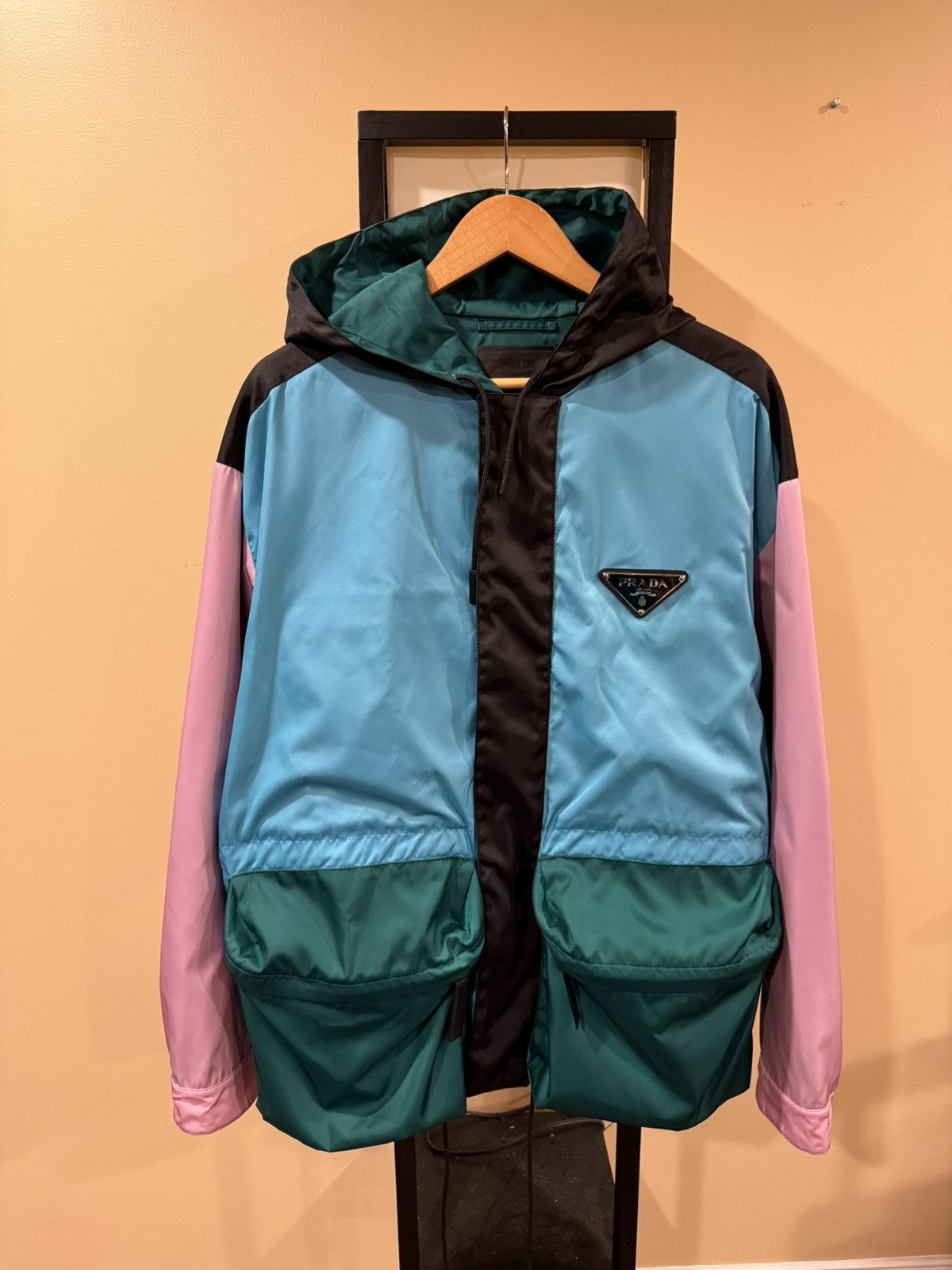Prada Prada FW18 Nylon Colorblock Cargo Zip Up Runway Jacket Size US M / EU 48-50 / 2 - 2 Thumbnail