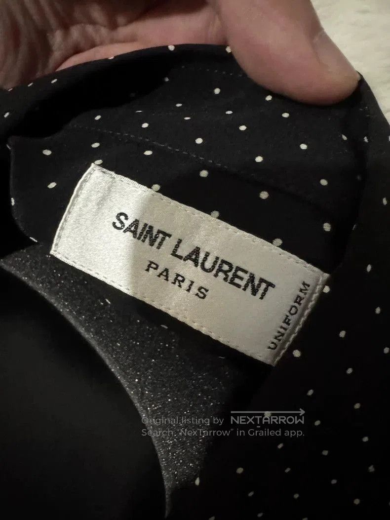 Saint Laurent Paris Saint Laurent Men's Polka Dot Silk Shirt. Size US M / EU 48-50 / 2 - 3 Thumbnail