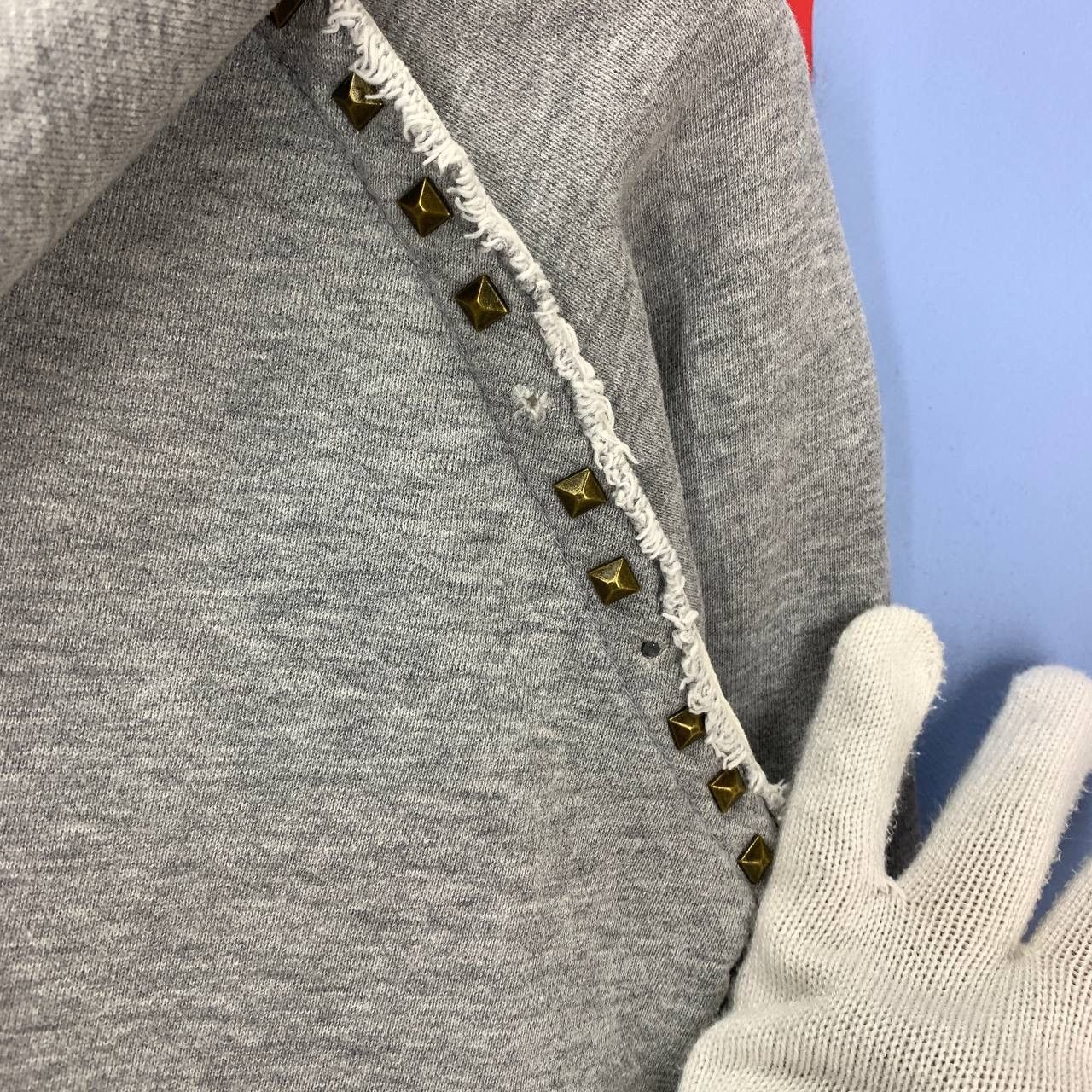 Katharine Hamnett London HAMNETT Cut & Sewn Stud Hoodie #2544/Q Size S / US 4 / IT 40 - 9 Thumbnail