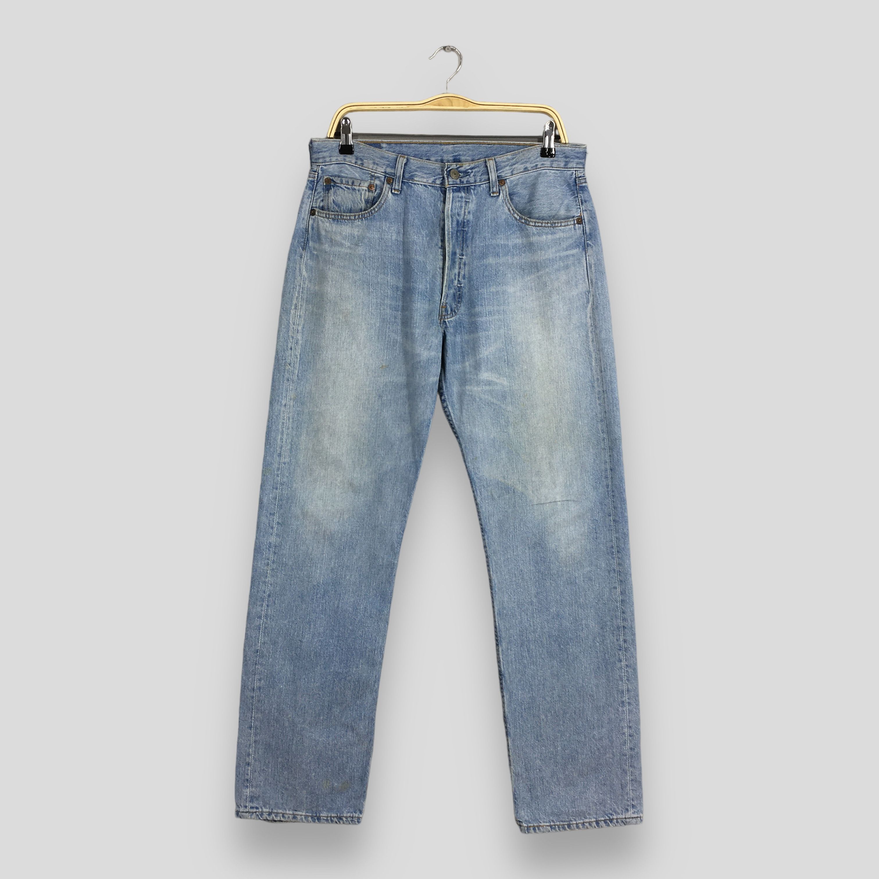 Levi's Size 32x30 Vintage 80s Levi's 501 Faded Blue Jeans S584 Size US 32 / EU 48 - 1 Thumbnail