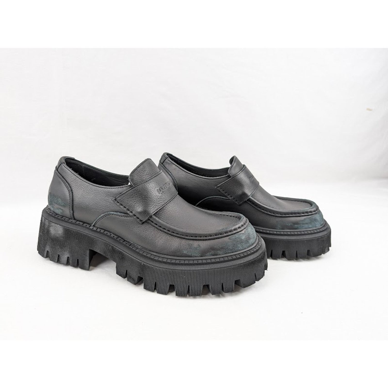 Balenciaga o1rshd1 Tractor Loafers L20 in Black Size US 12 / EU 45 - 11 Thumbnail