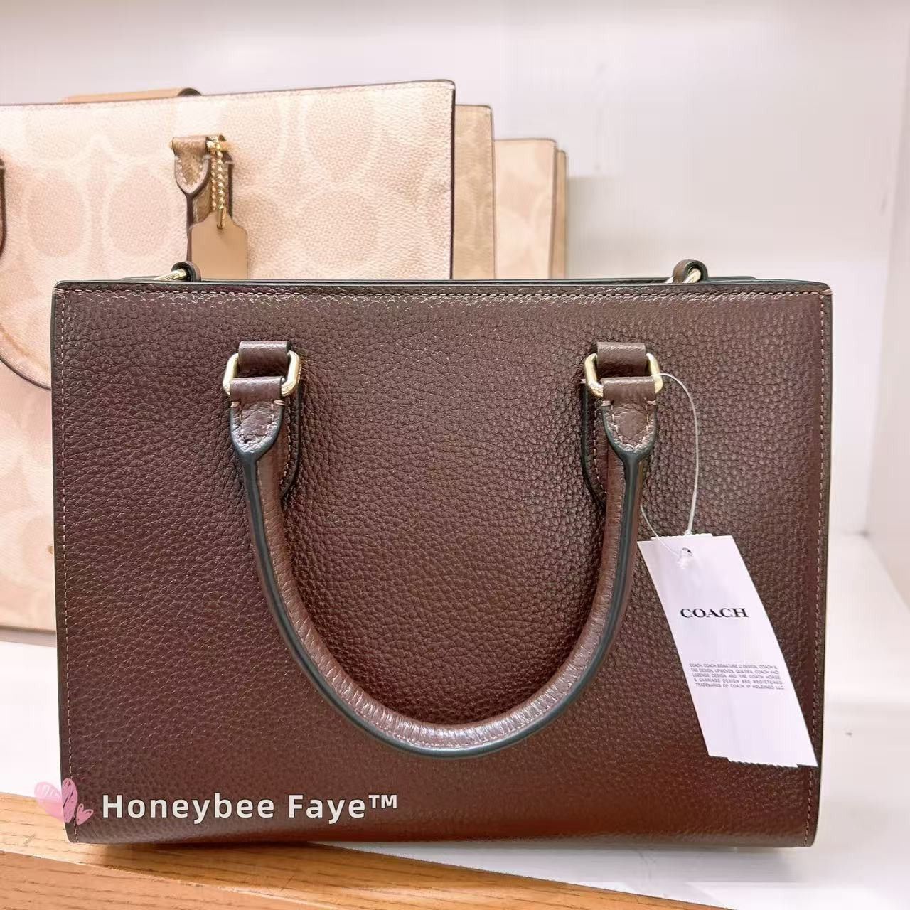 Coach Maggie Small Tote Bag CY668 Gold/Maple Size ONE SIZE - 4 Thumbnail