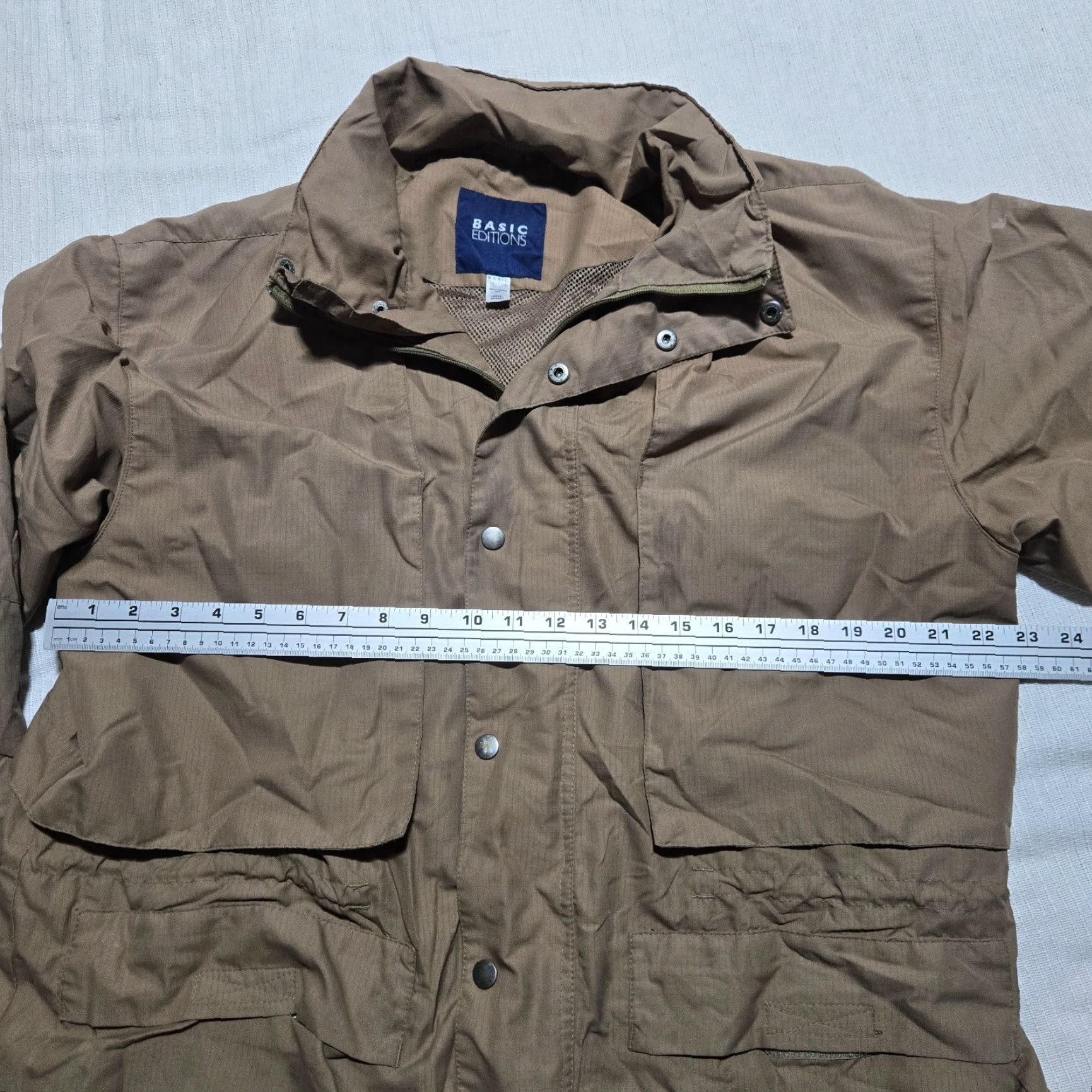 Basic Editions Basic Editions Bomber Jacket Coat Solid Brown Adult Men's Size L Large Size US L / EU 52-54 / 3 - 6 Thumbnail