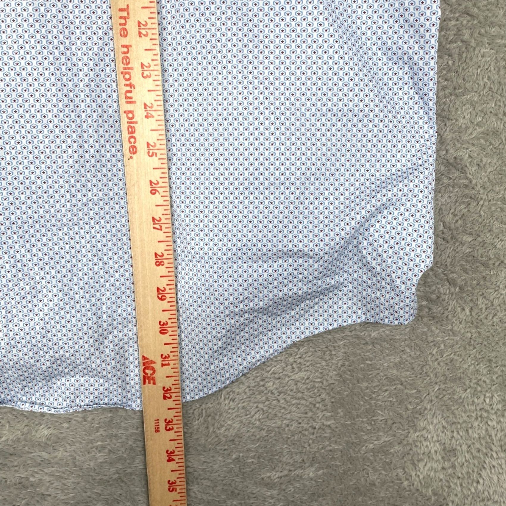 Vintage Datafit Button Down Shirt Mens XL Blue Geometric Print Long Sleeve Workwear Size US XL / EU 56 / 4 - 4 Thumbnail