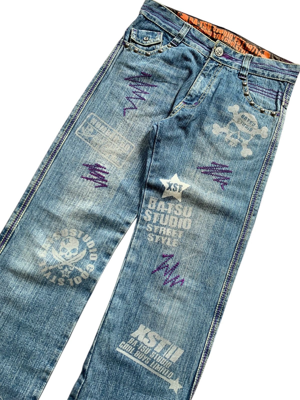Hysteric Glamour Ba-tsu studio japanese blue jeans Size US 30 / EU 46 - 4 Thumbnail