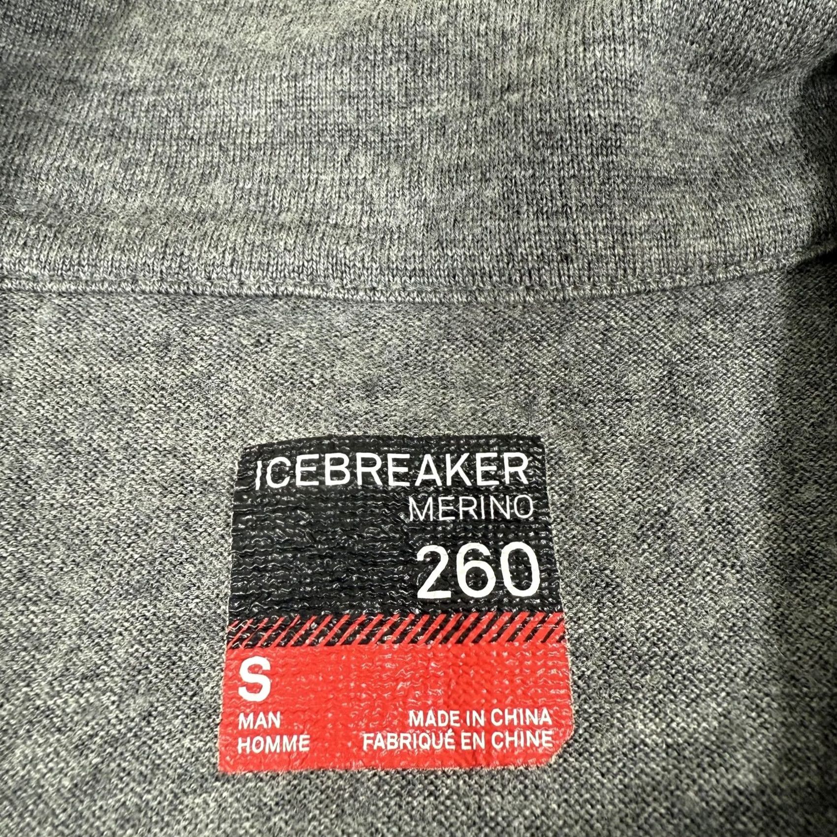 Icebreaker Icebreaker Shirt Mens Small Gray Merino Wool 1/4 Zip Sweater Base Layer Hike Size US S / EU 44-46 / 1 - 7 Thumbnail