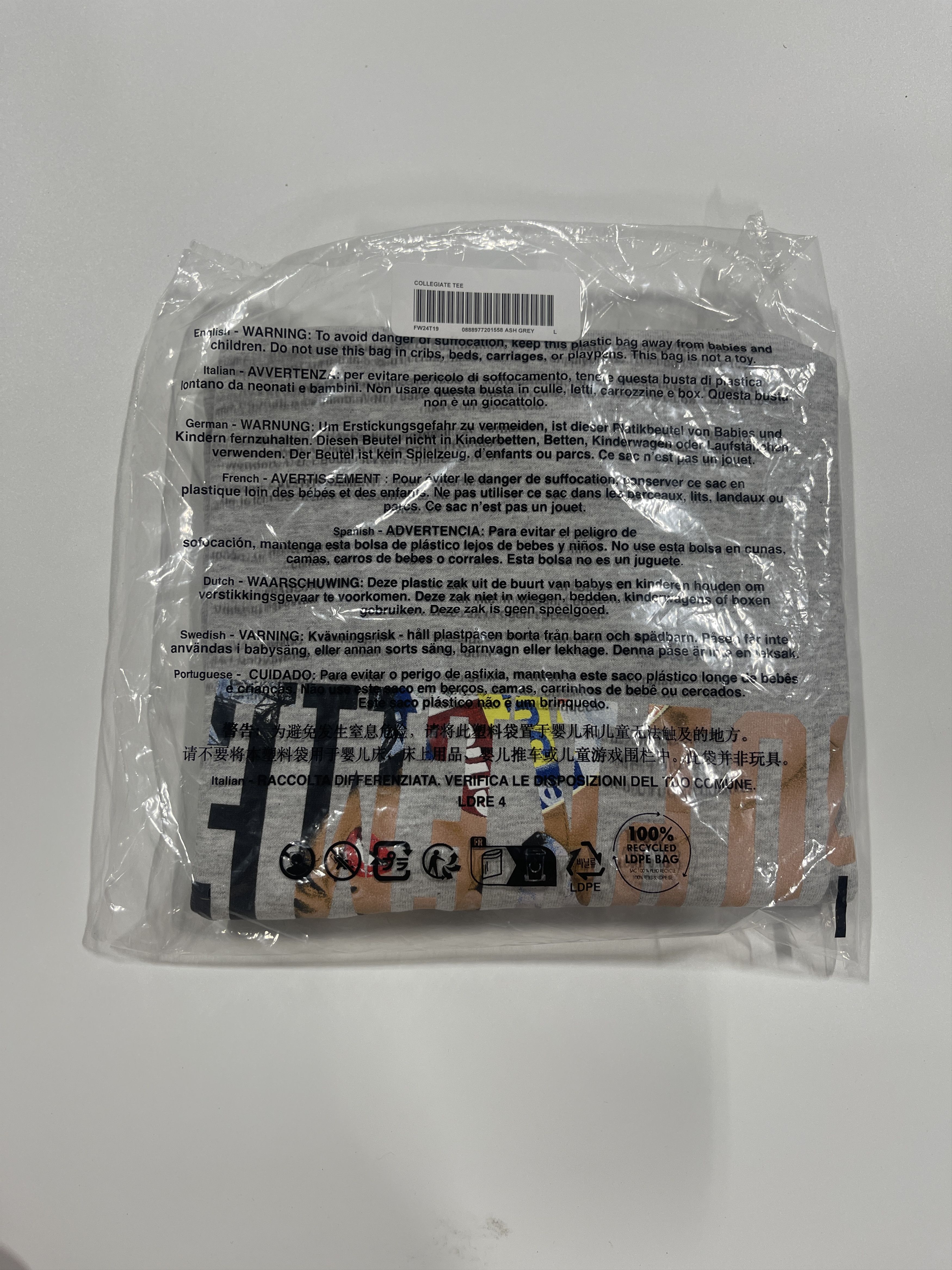 Supreme Supreme Tera Patrick Collegiate Tee Ash Grey Size L Size US L / EU 52-54 / 3 - 2 Thumbnail