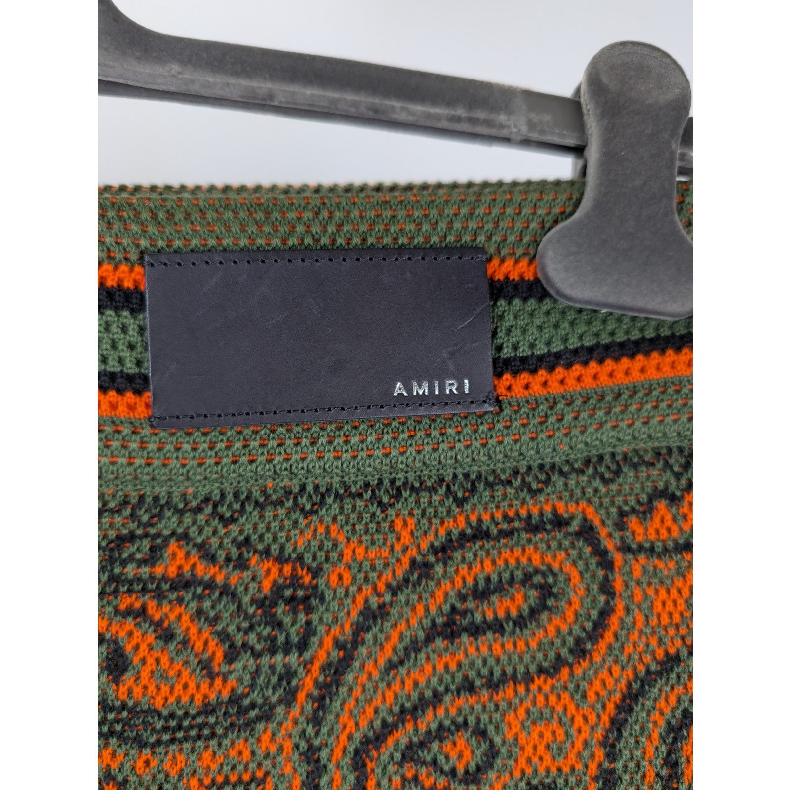 Amiri o1rshd1 Q:2 / Bandana B-Ball Sweatpants in Green/Orange Size US 32 / EU 48 - 14 Thumbnail