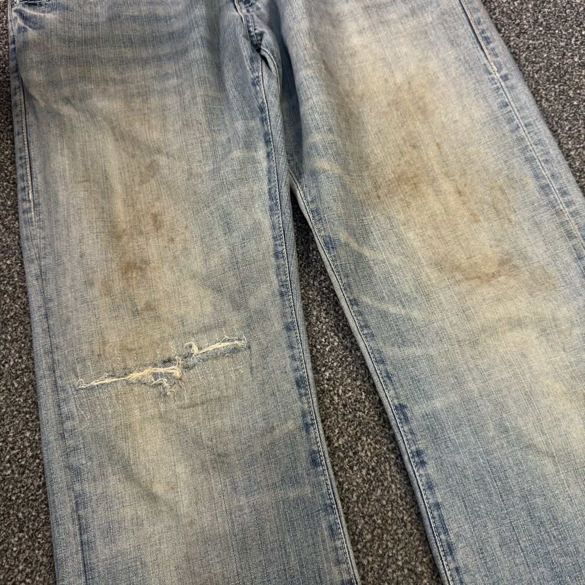 Undercover × Uniqlo 🔥🇯🇵 90s Flared S003 Uniqlo Faded Distressed Dirty Wash Denim Size US 32 / EU 48 - 15 Thumbnail