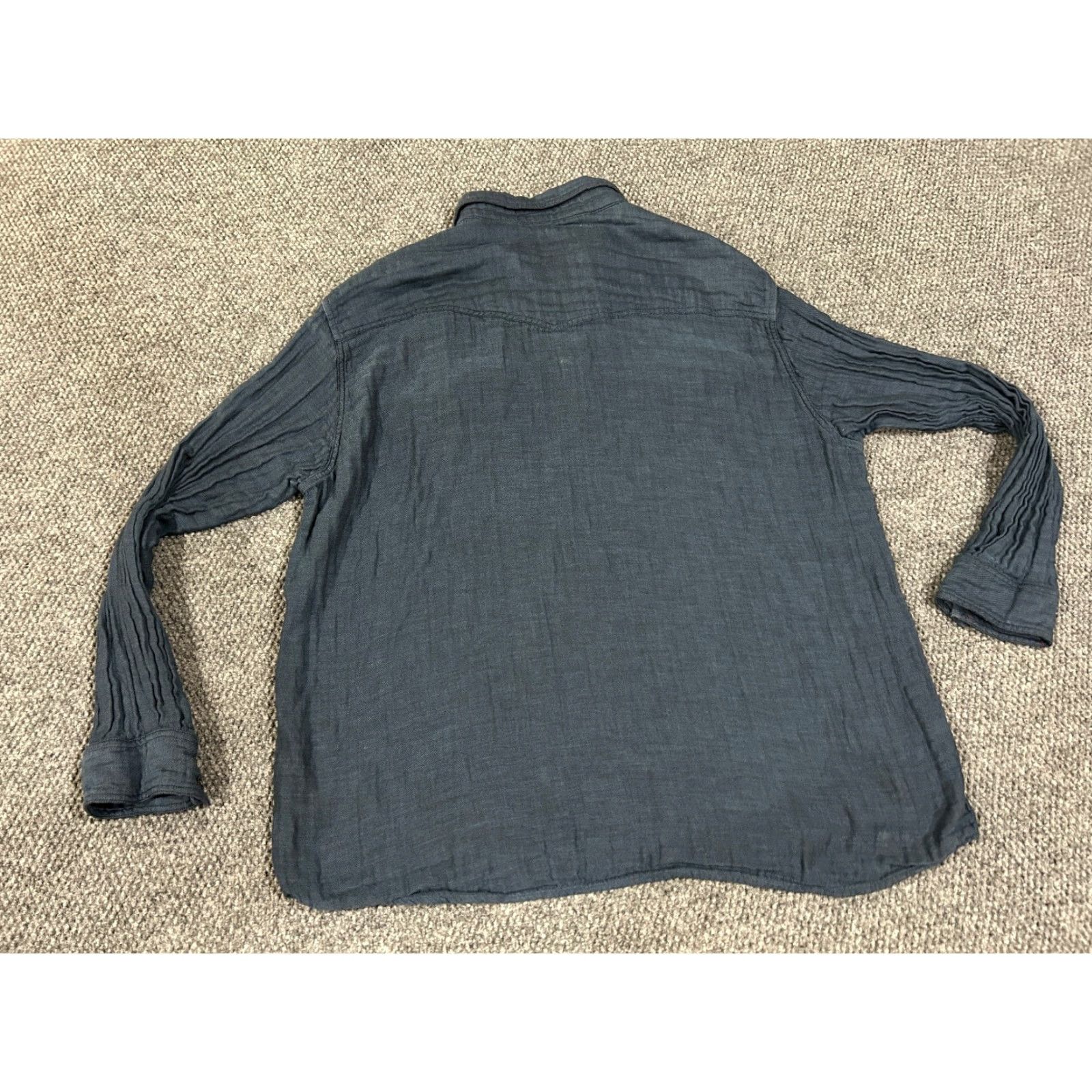 Orvis Orvis Shirt Mens 2XL Blue Chambray Flannel Lined Outdoor Workwear Button Up Size US XXL / EU 58 / 5 - 7 Thumbnail