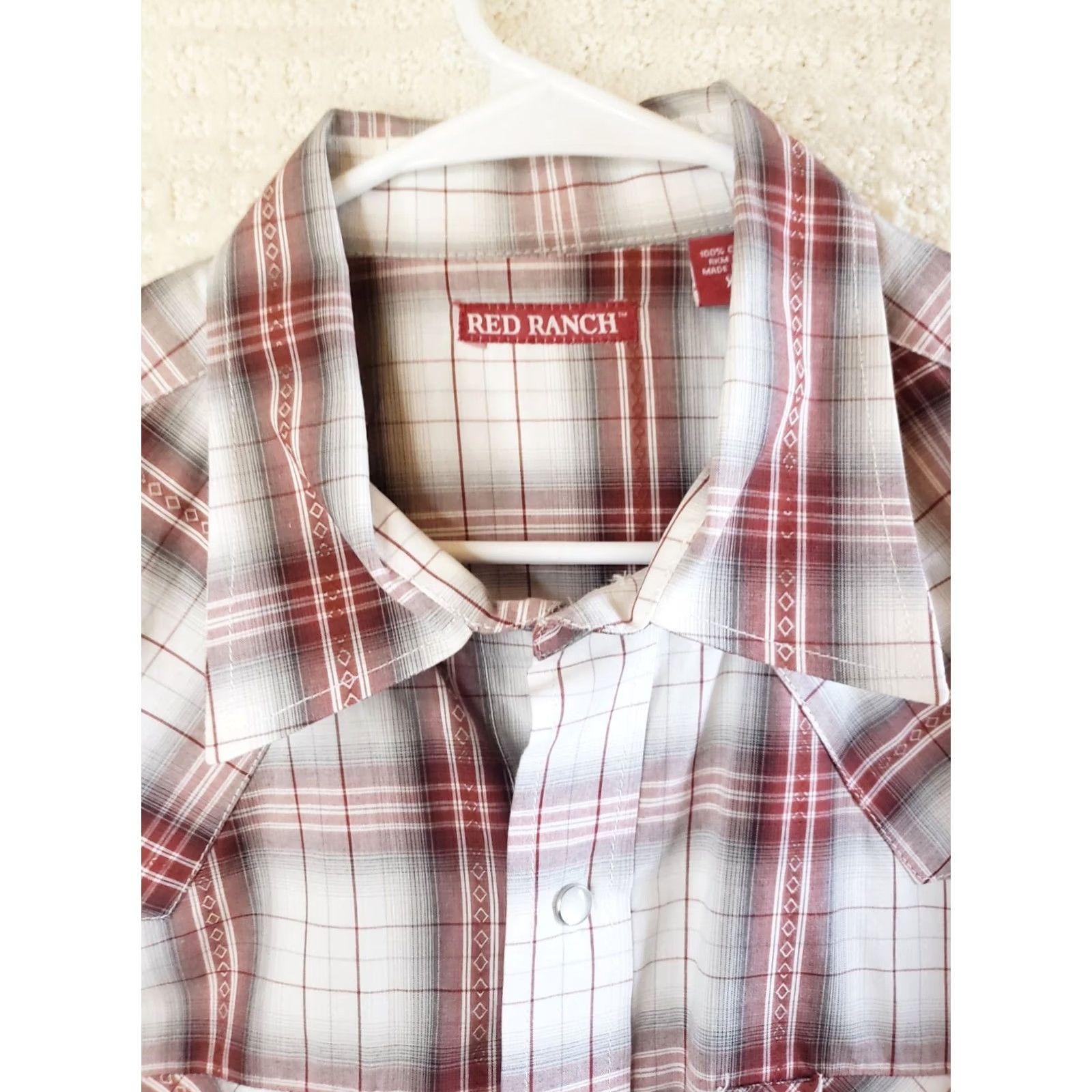 Vintage VINTAGE? No — actually Western Pearl Snap Long Sleeve Plaid Shirt Men 2XL Red Blue Pearl Snap Buttons Button-Up Collared Casual Workwear Size US XXL / EU 58 / 5 - 4 Thumbnail