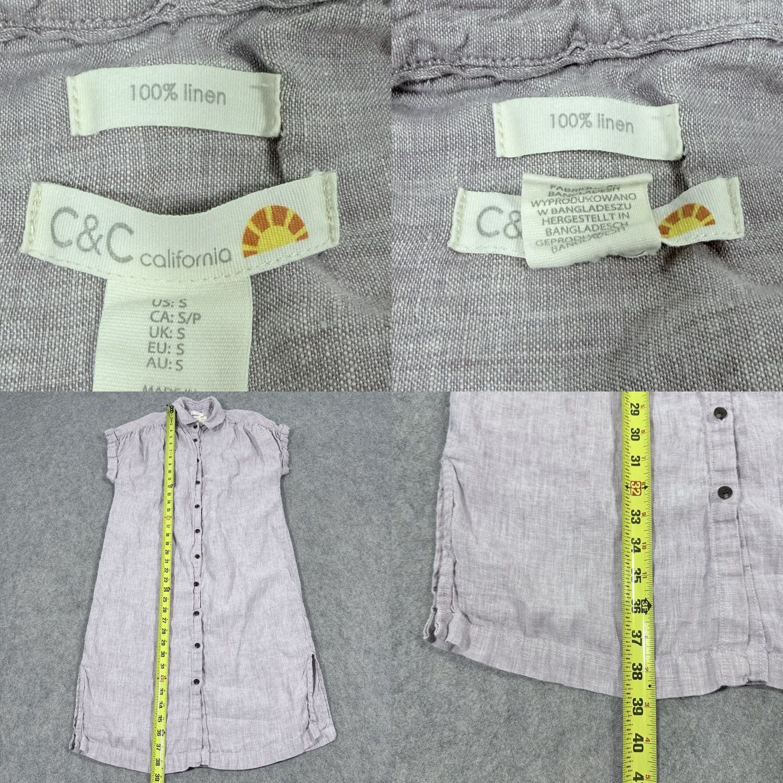 Vintage C&C California Button-Front Midi Casual Shirt Dress Women's Small Gray Shirt Dress Womens Small Gray Vintage No Size S / US 4 / IT 40 - 8 Thumbnail