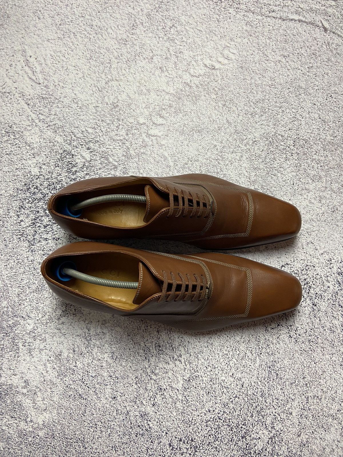 Designer × Gucci Rare Gucci Leather Shoes Italian Formal Sneakers Luxury Size US 7 / EU 40 - 7 Thumbnail