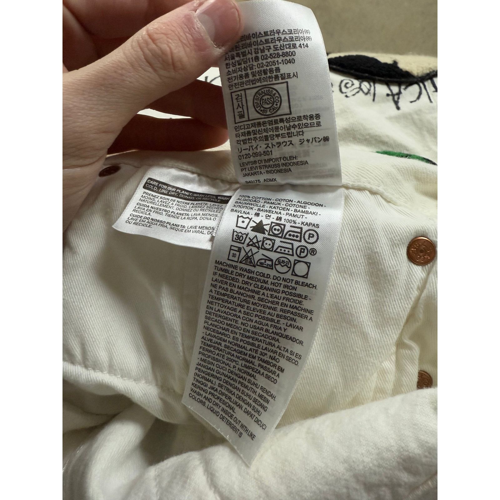 DENIM TEARS Denim Tears Stussy Jeans White Used 31 Size US 31 - 4 Thumbnail