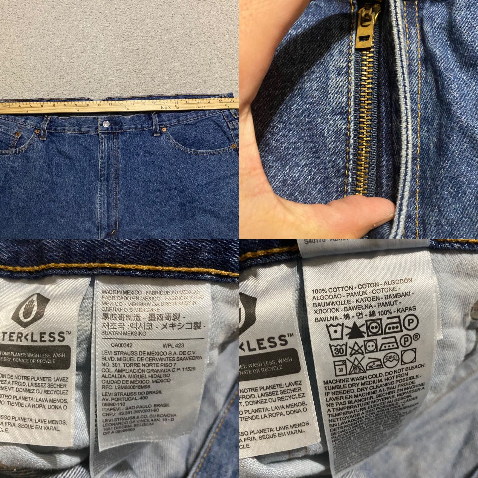 Levi's Levi's 550 Jeans Mens 48x30 Blue Denim Straight Leg Medium Wash Relaxed Fit Jeans 550 Mens Levi's Straight 550 Blue Denim Regular 5-Pocket Mens Size US 32 / EU 48 - 8 Thumbnail
