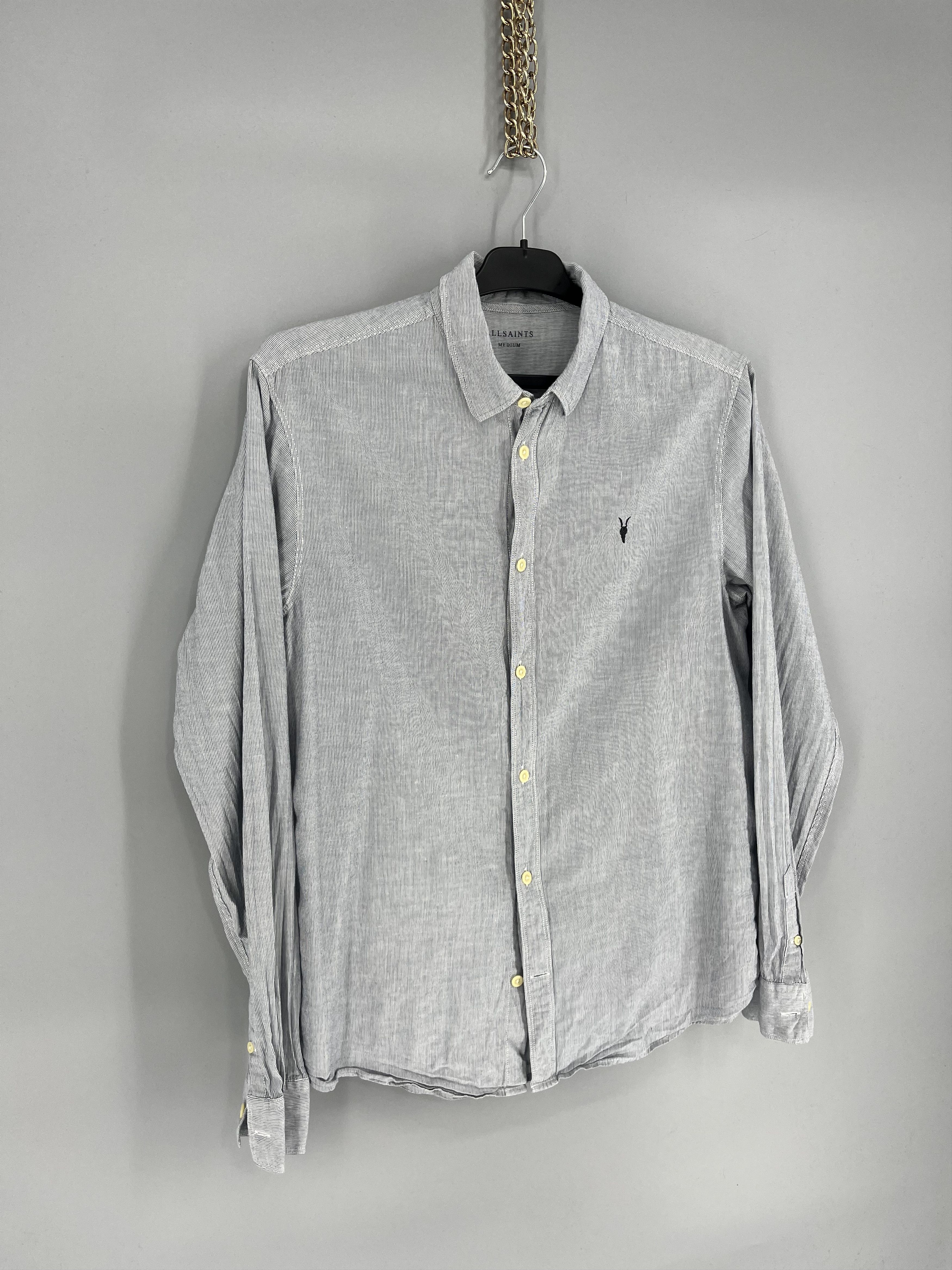Allsaints Vintage Striped Shirt Allsaints Size M Rare Luxury Size US M / EU 48-50 / 2 - 2 Thumbnail