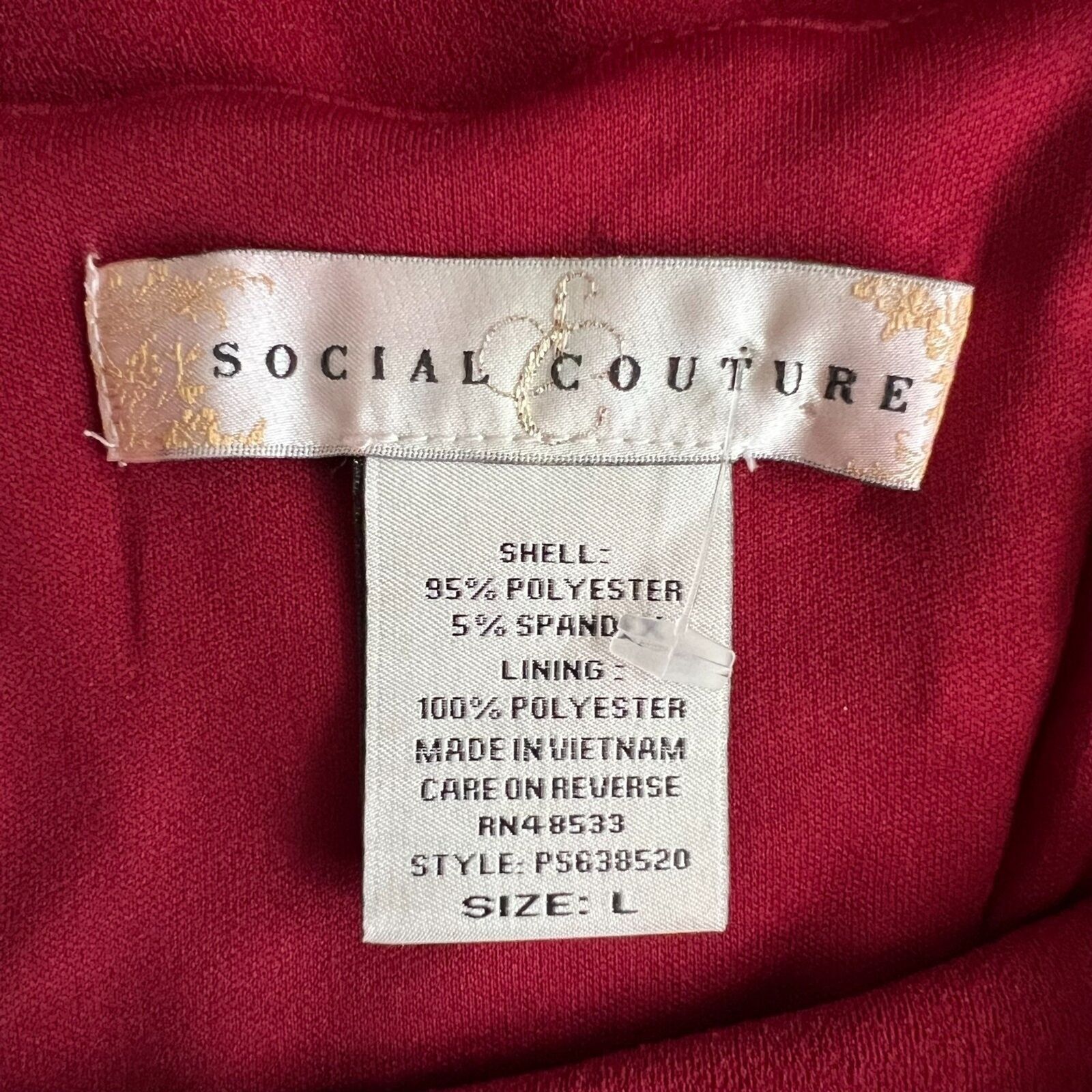 Other Social Couture Wine Red A Line Mini Dress, L Size L / US 10 / IT 46 - 5 Thumbnail