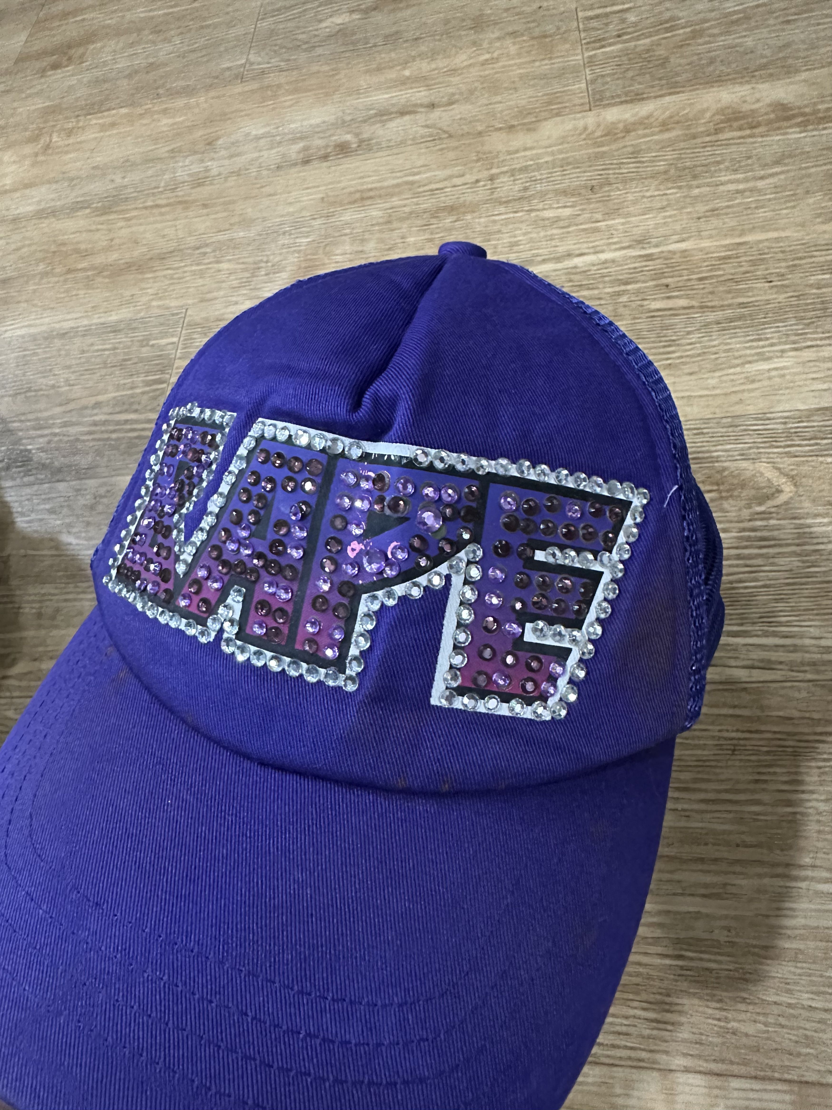 Bape A Bathing Ape Swarovski Rhinestone Trucker Hat Purple Size ONE SIZE - 9 Thumbnail