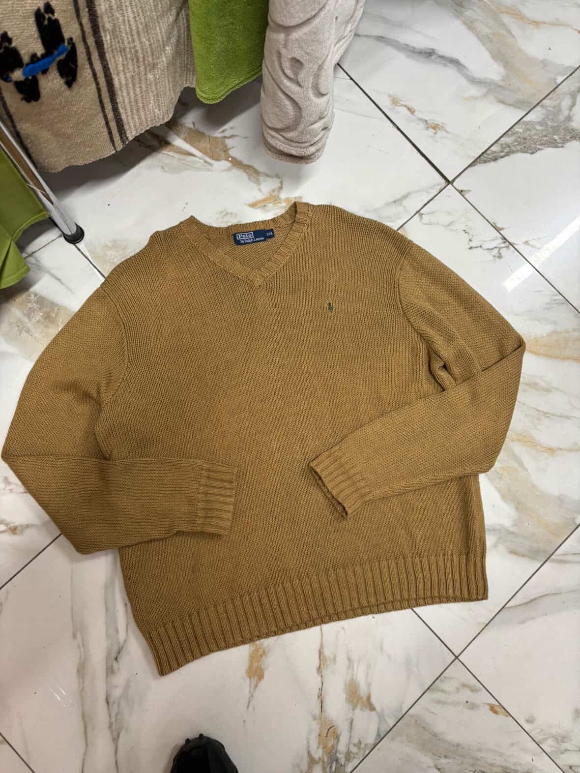 Polo Ralph Lauren Vintage polo ralph lauren sweater knitted beige size XL Y2K Size US XL / EU 56 / 4 - 1 Thumbnail