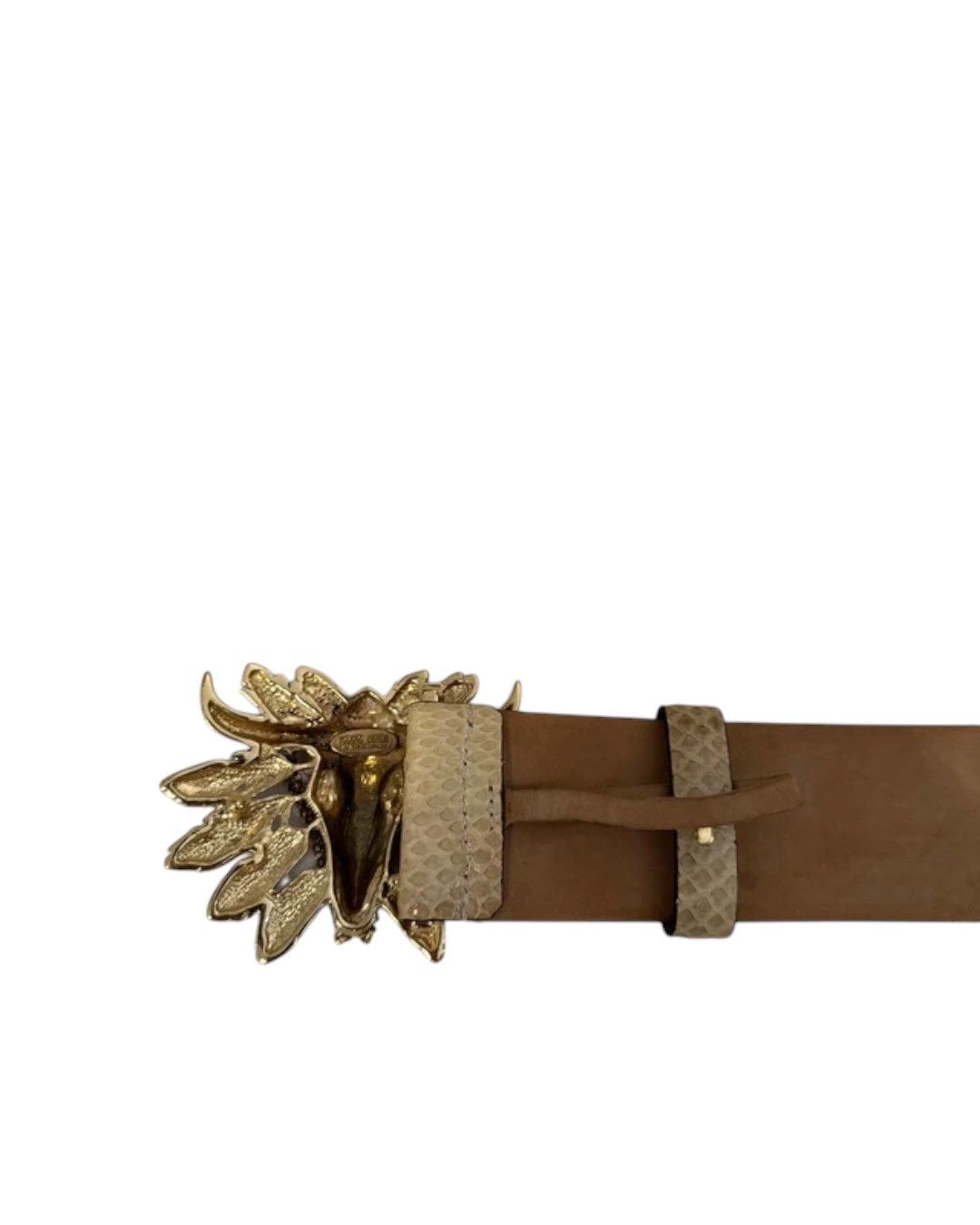Roberto Cavalli PYTHON SKIN LEATHER BELT Size ONE SIZE - 4 Thumbnail