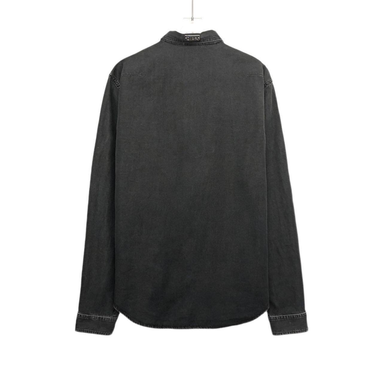 Dior Gray Long Sleeve Button-Up Shirt Size US XXS / EU 40 - 2 Thumbnail