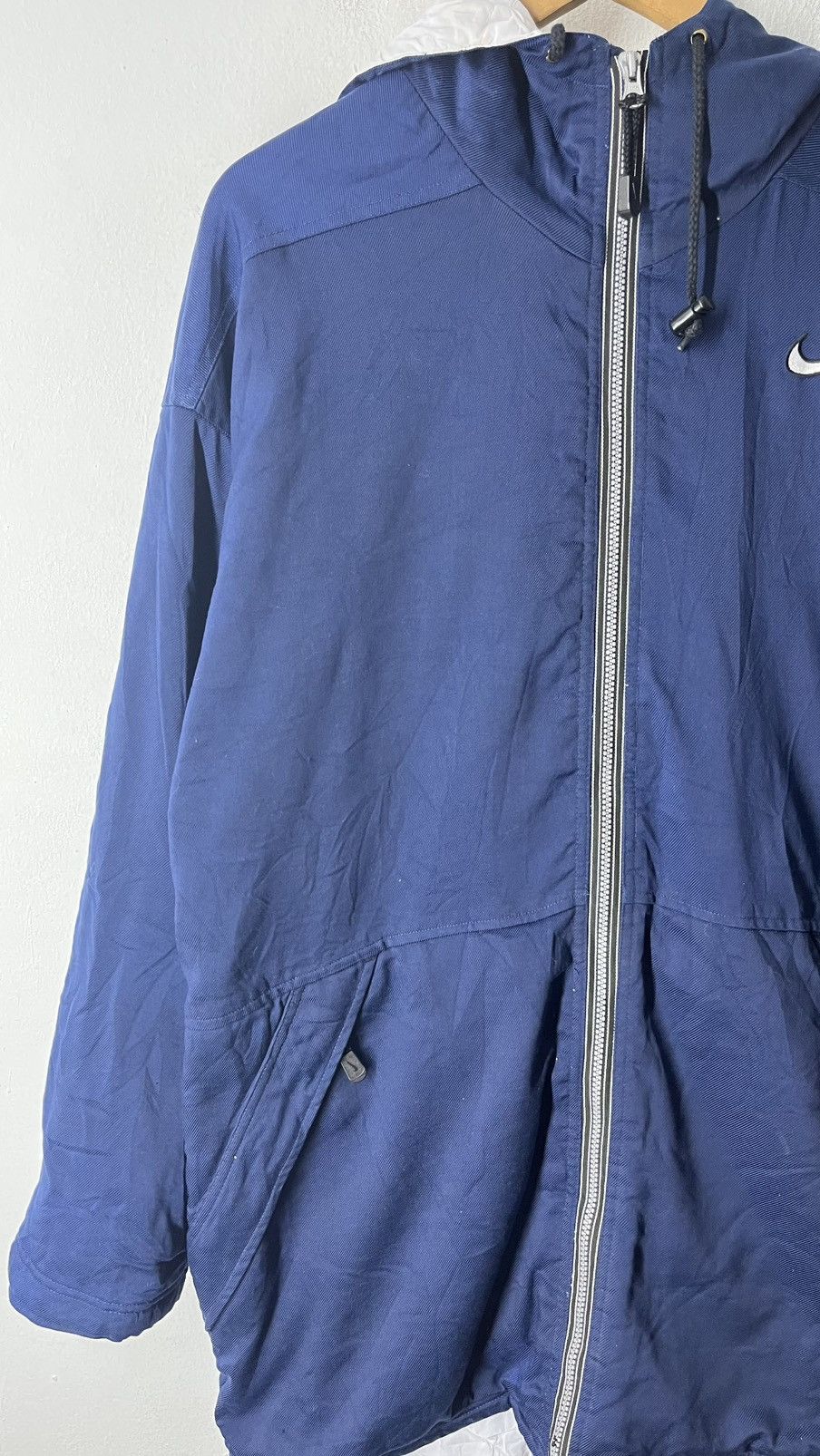 Nike VINTAGE NIKE TEAM BASEBALL LONG COAT WINDBREAKER JACKET Size US XL / EU 56 / 4 - 3 Thumbnail