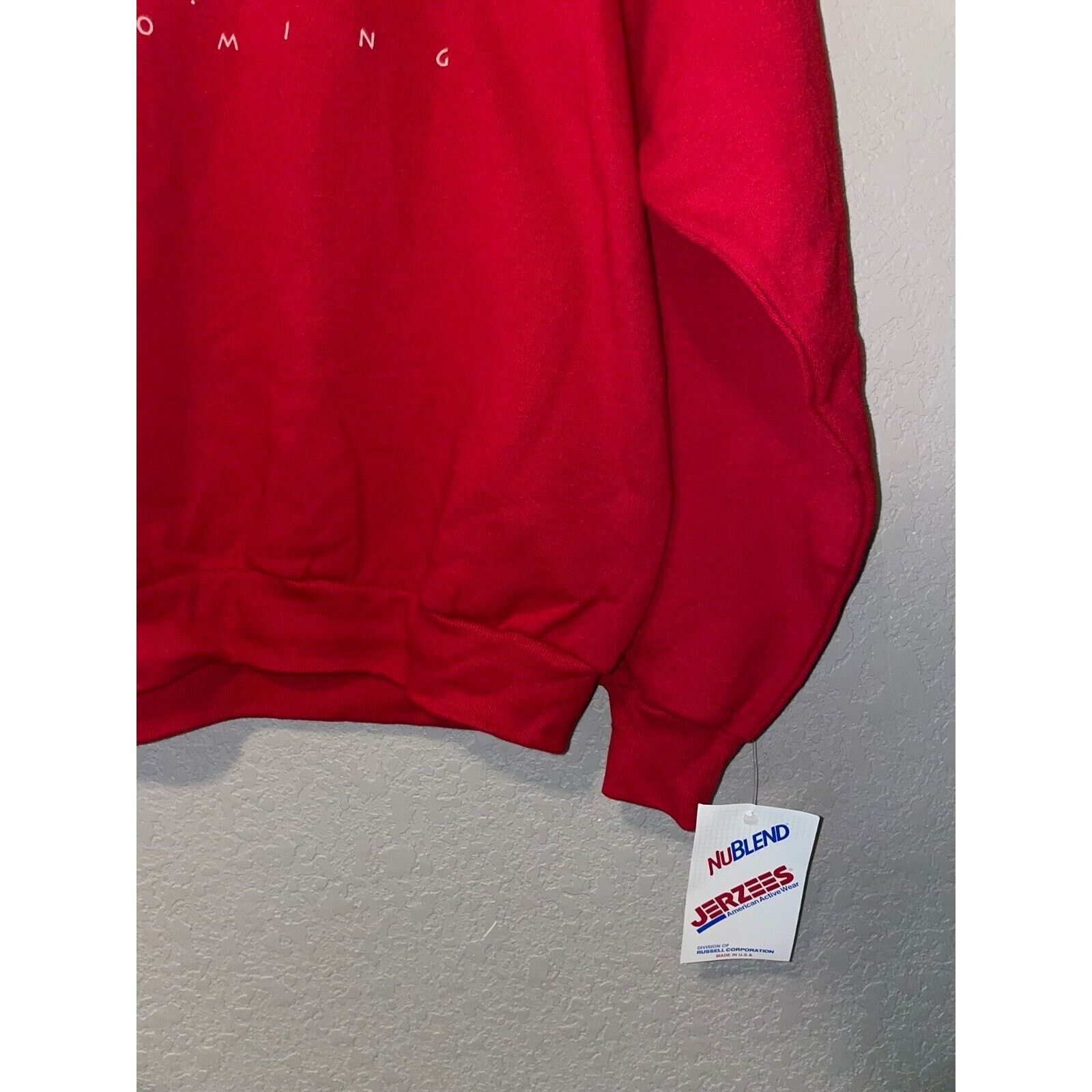 Jerzees Vintage Wyoming Sweatshirt Crewneck Love Red VTG 90s Large Size US L / EU 52-54 / 3 - 6 Thumbnail