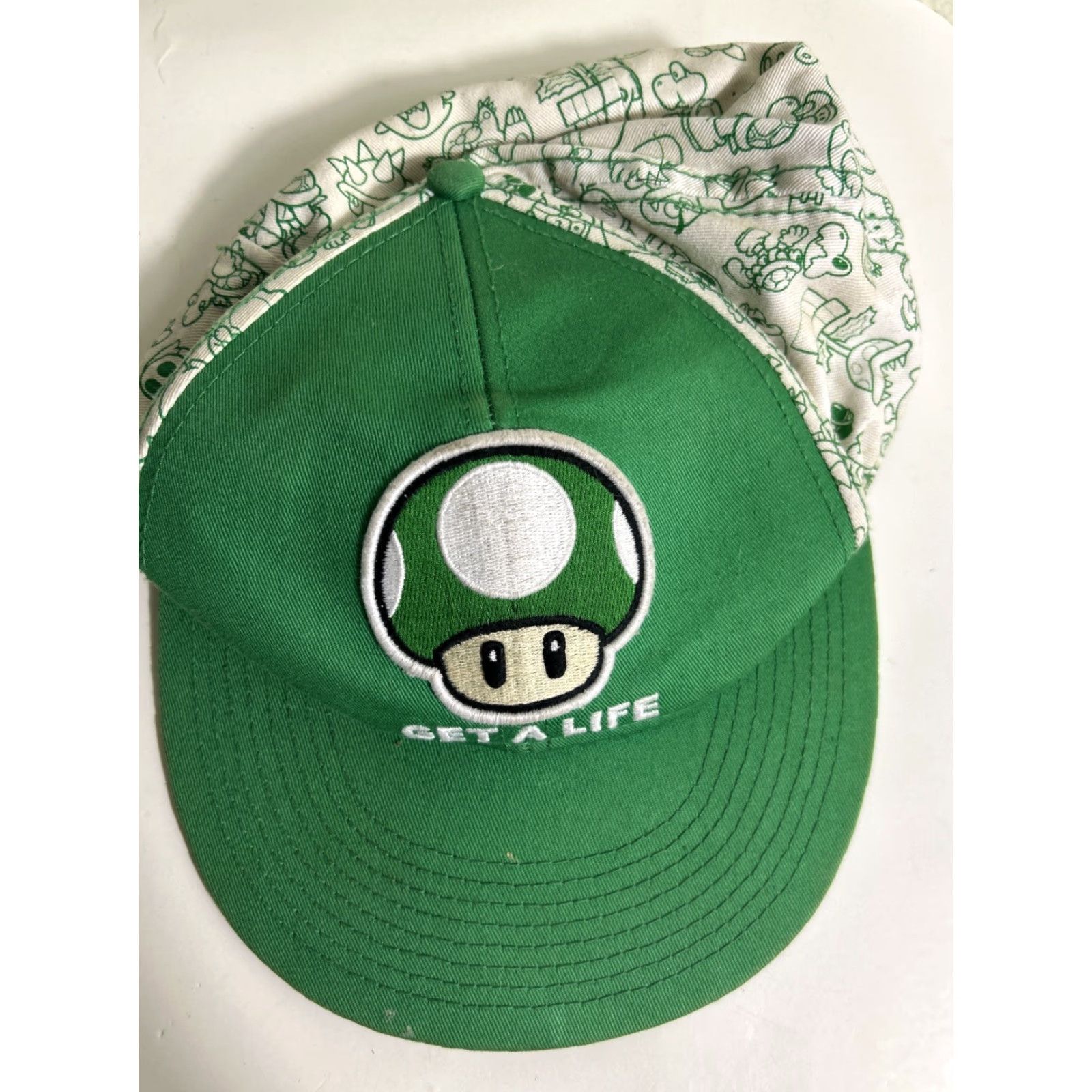 Nintendo Super Mario Baseball Cap Green Adult Used Fitted L/XL Hats Cap Unisex Nintendo Theme Retro Casual Baseball Cap Size ONE SIZE - 4 Thumbnail