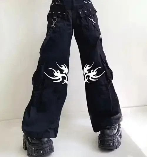 Wide Leg Pants Dark Academic Casual Trousers