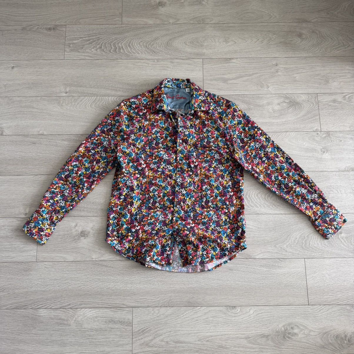 Robert Graham Robert Graham Size M Floral Print Flip Cuff Button Up Shirt Size US M / EU 48-50 / 2 - 1 Thumbnail