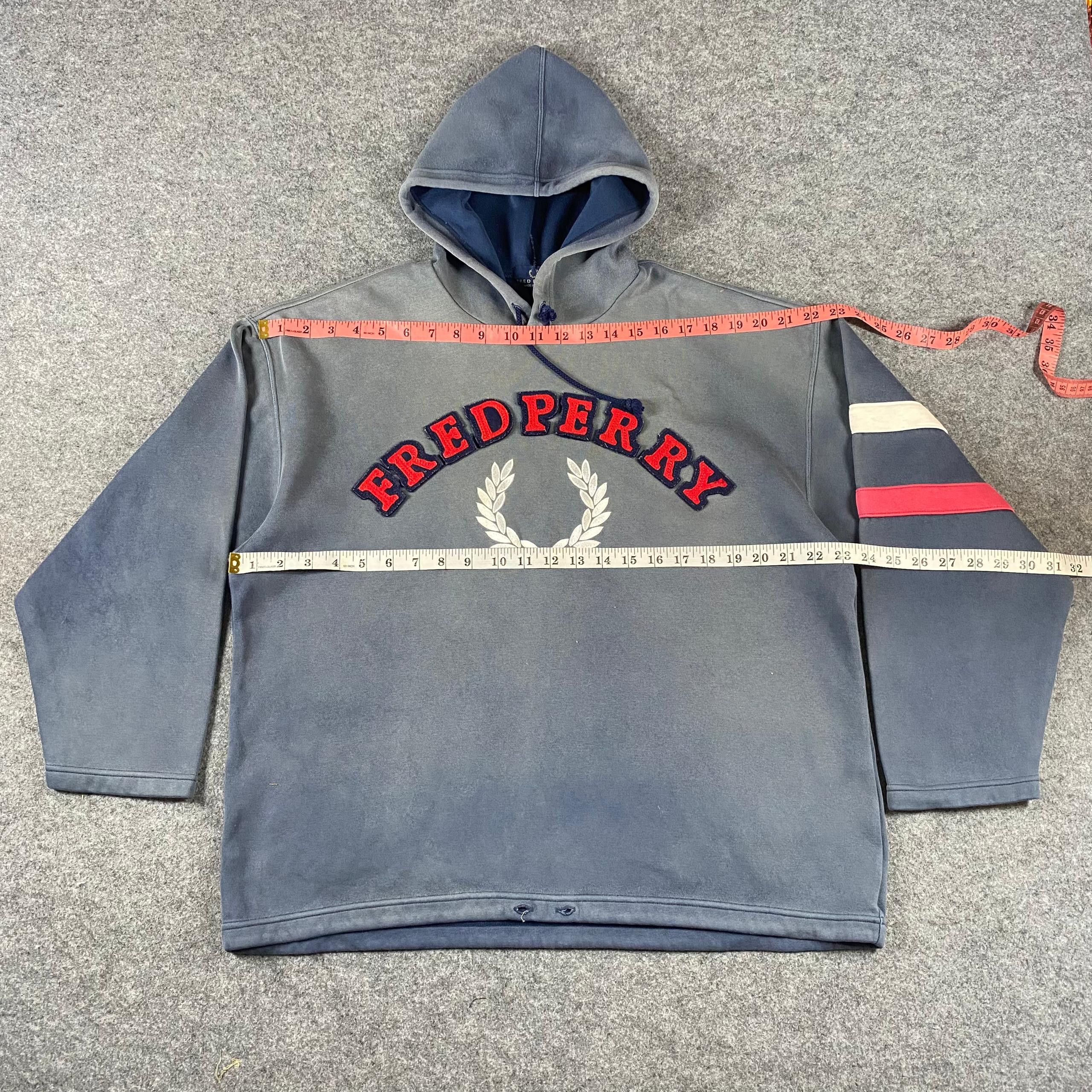 Fred Perry Vintage 90s Fred Perry Spell Out Hoodies Size US L / EU 52-54 / 3 - 5 Thumbnail