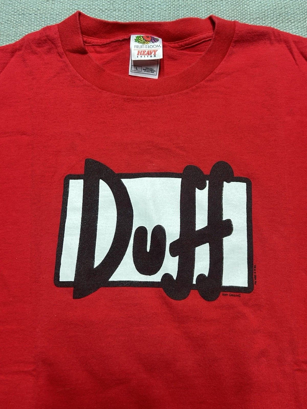 Vintage VTG t shirt Duff beer the Simpsons Homer tv promo cartoon L Size US L / EU 52-54 / 3 - 2 Thumbnail