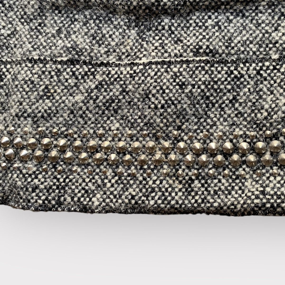 Miu Miu Miu Miu Stretch Tweet Skirt With Studded Size 28" / US 6 / IT 42 - 2 Thumbnail