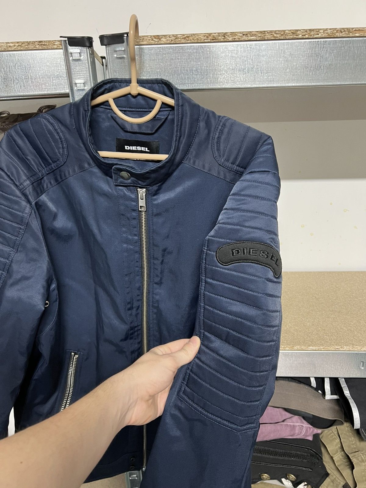 Diesel Vintage Y2K Diesel Biker Jacket Streetwear 90s Style Size US L / EU 52-54 / 3 - 8 Thumbnail